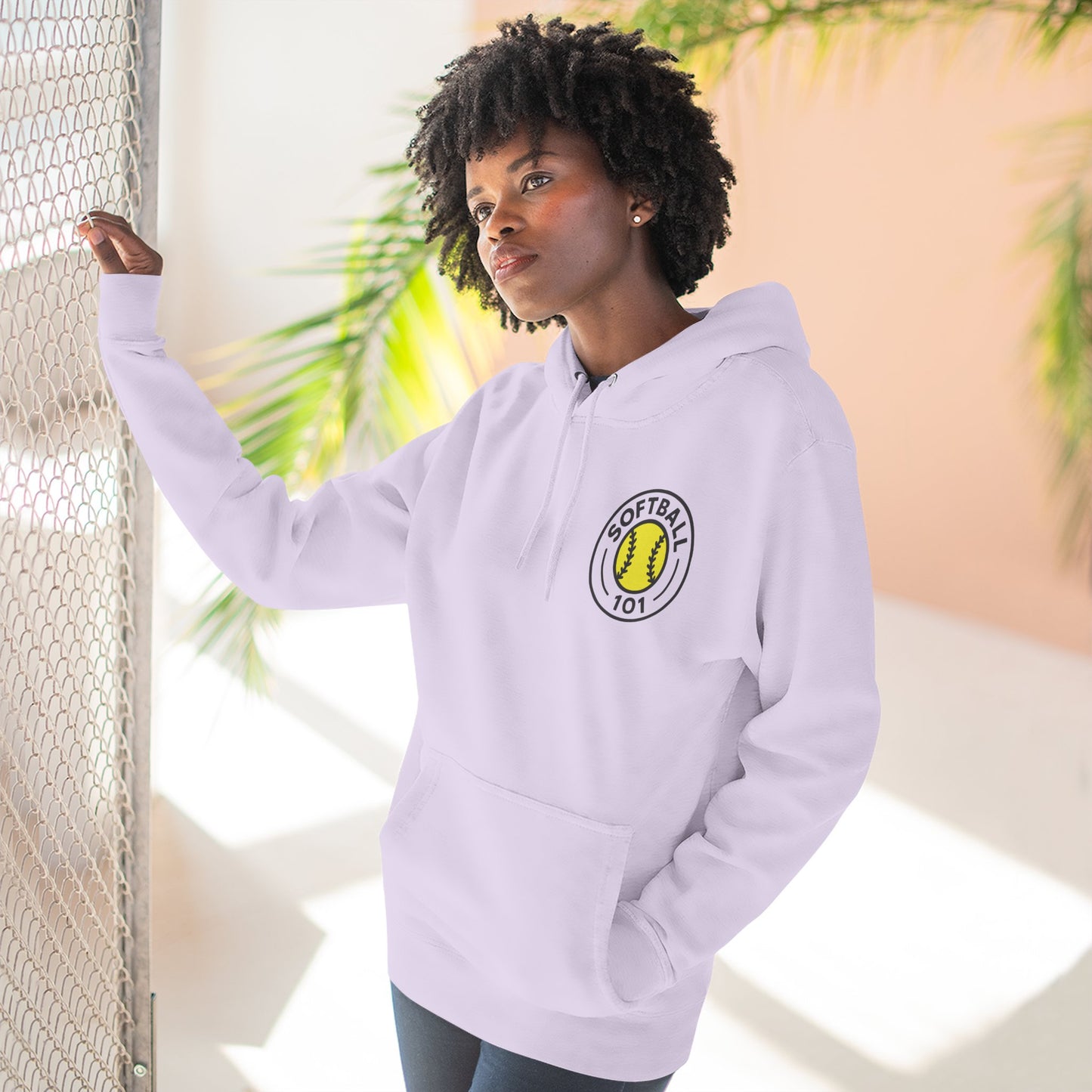 Softball 101 Hoodie — "Hit Like A Girl" Fleece Pullover (Softball 101 Logo)