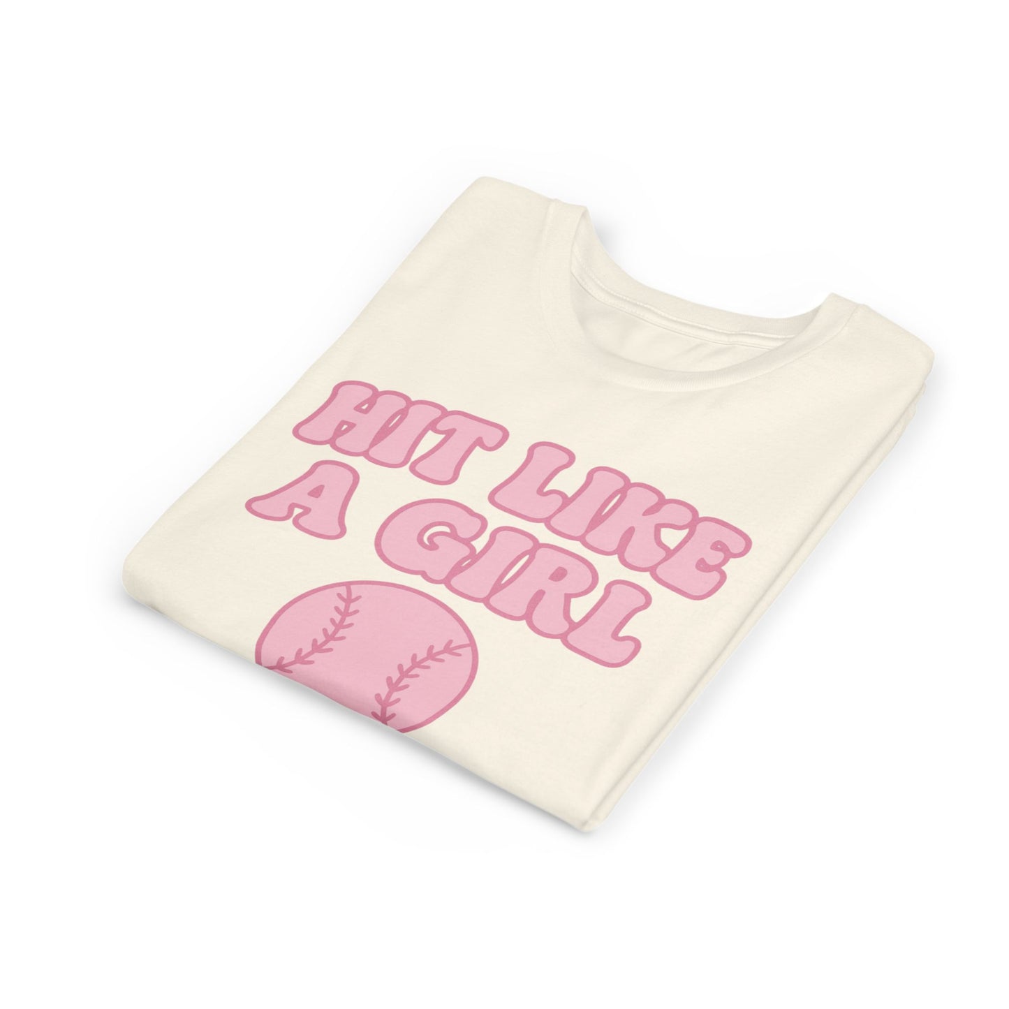 Youth Tee Softball 101 "Hit Like a Girl" Softball Graphic