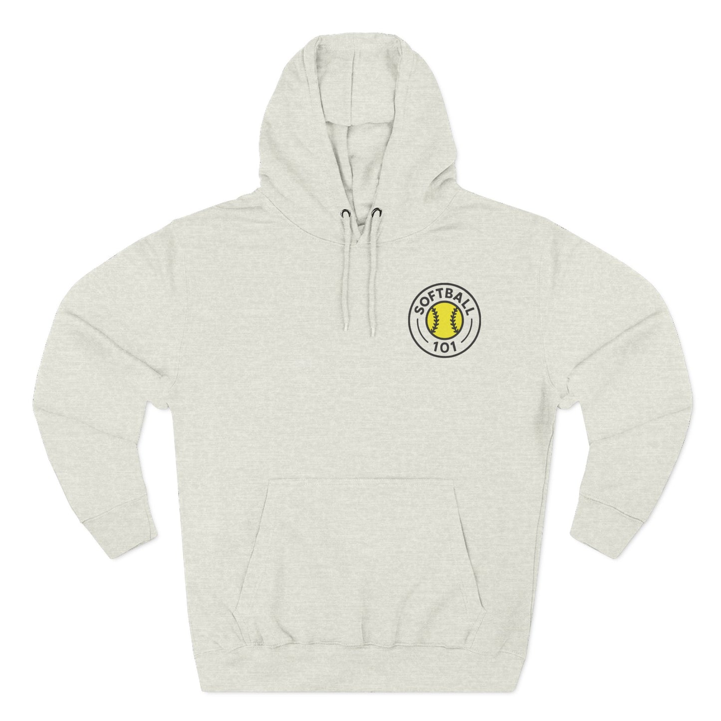 Softball 101 Hoodie — "Hit Like A Girl" Fleece Pullover (Softball 101 Logo)