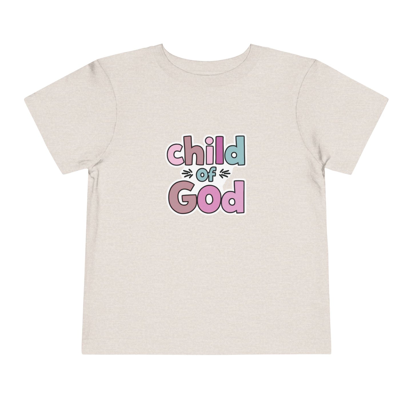 Toddler Tee - "Child of God" Pastel Faith Shirt