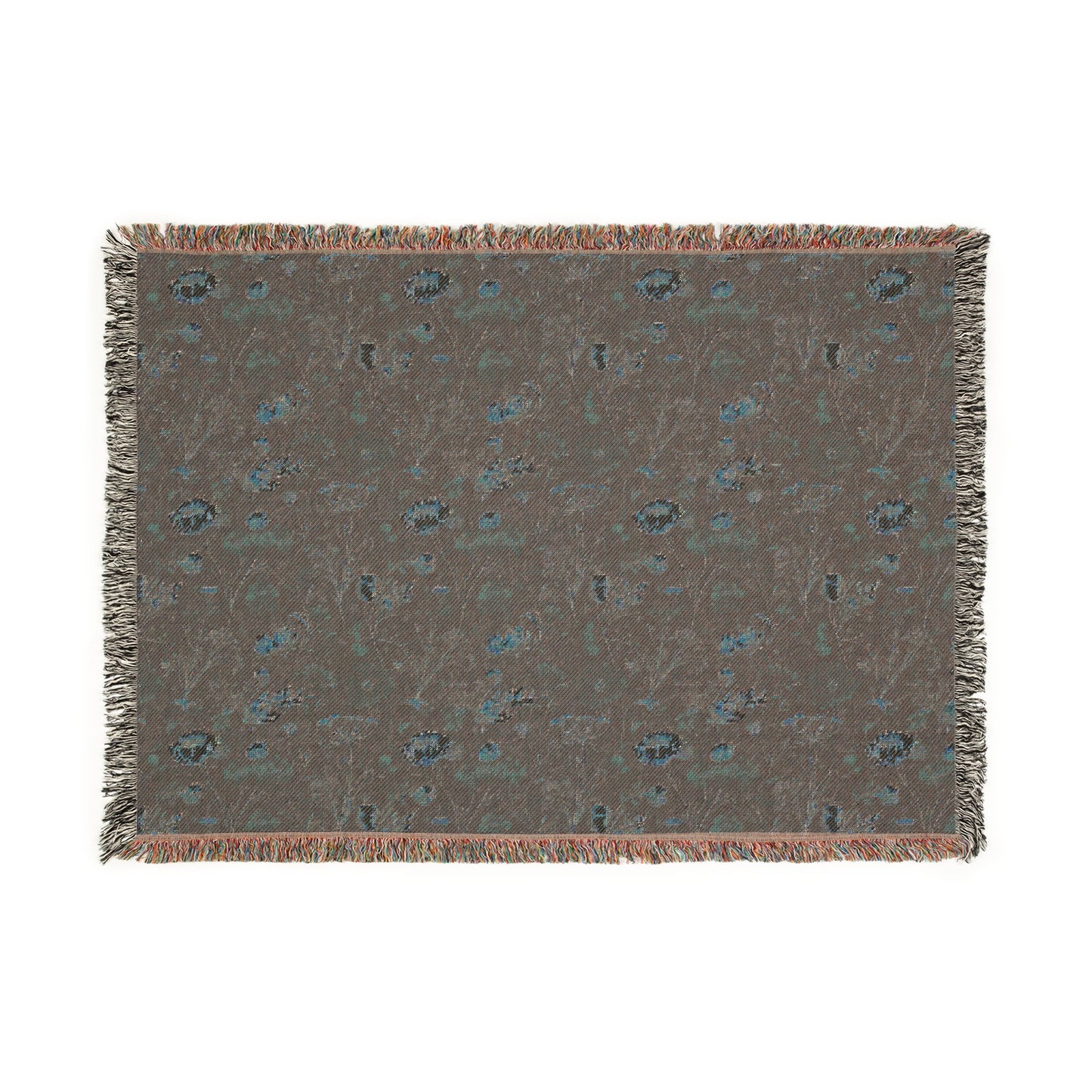 Vintage Floral Woven Blanket - Cozy Boho Throw for Living Room & Bedroom