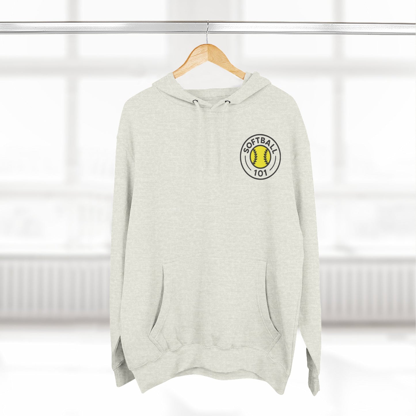 Softball 101 Hoodie — "Hit Like A Girl" Fleece Pullover (Softball 101 Logo)