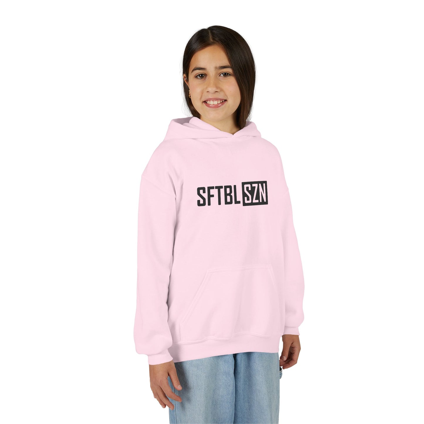 SFTBL SZN Youth Hoodie – Softball Season Pullover for Kids