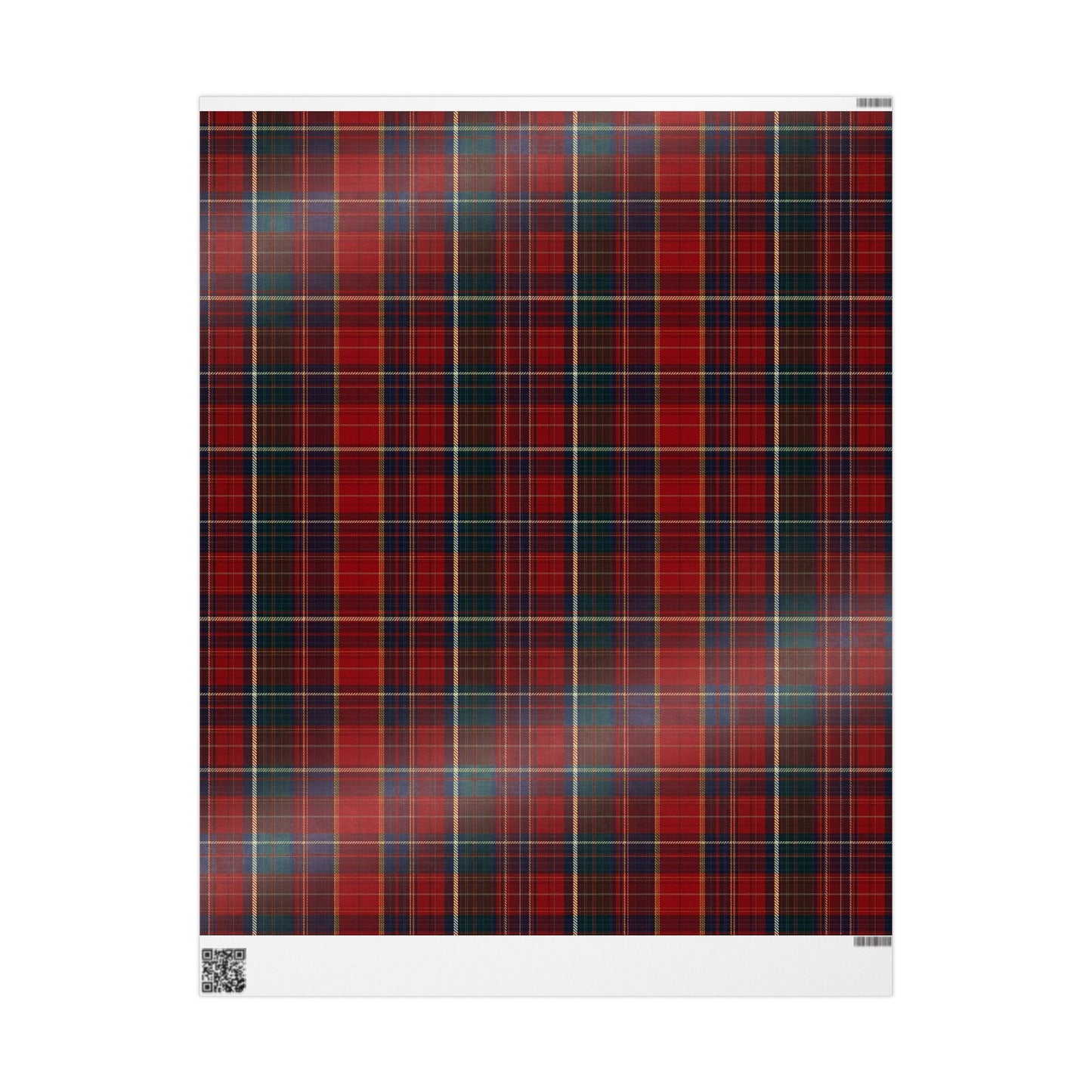 Trendy Plaid Wrapping Paper Roll — Traditional Red & Green Holiday Gift Wrap