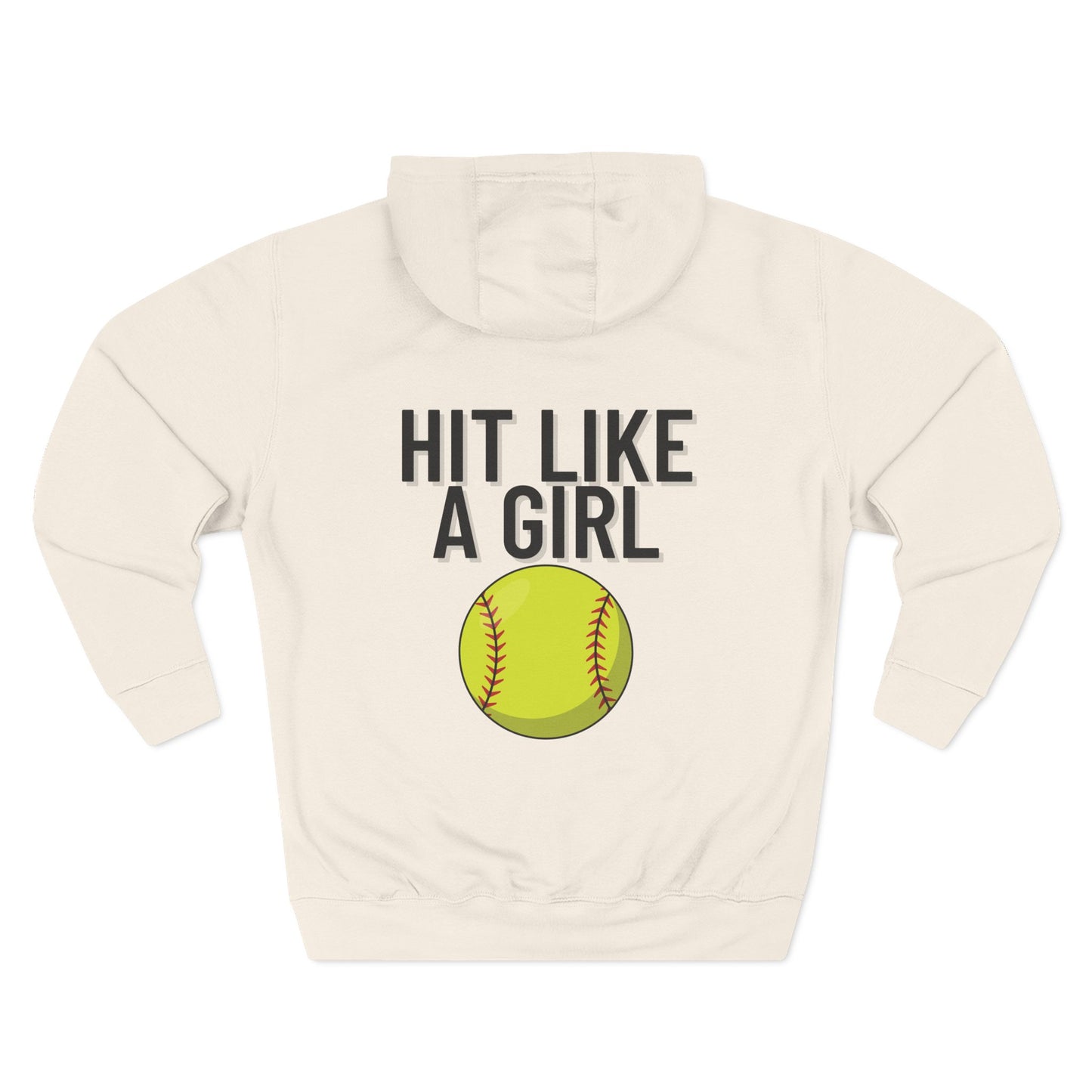 Softball 101 Hoodie — "Hit Like A Girl" Fleece Pullover (Softball 101 Logo)