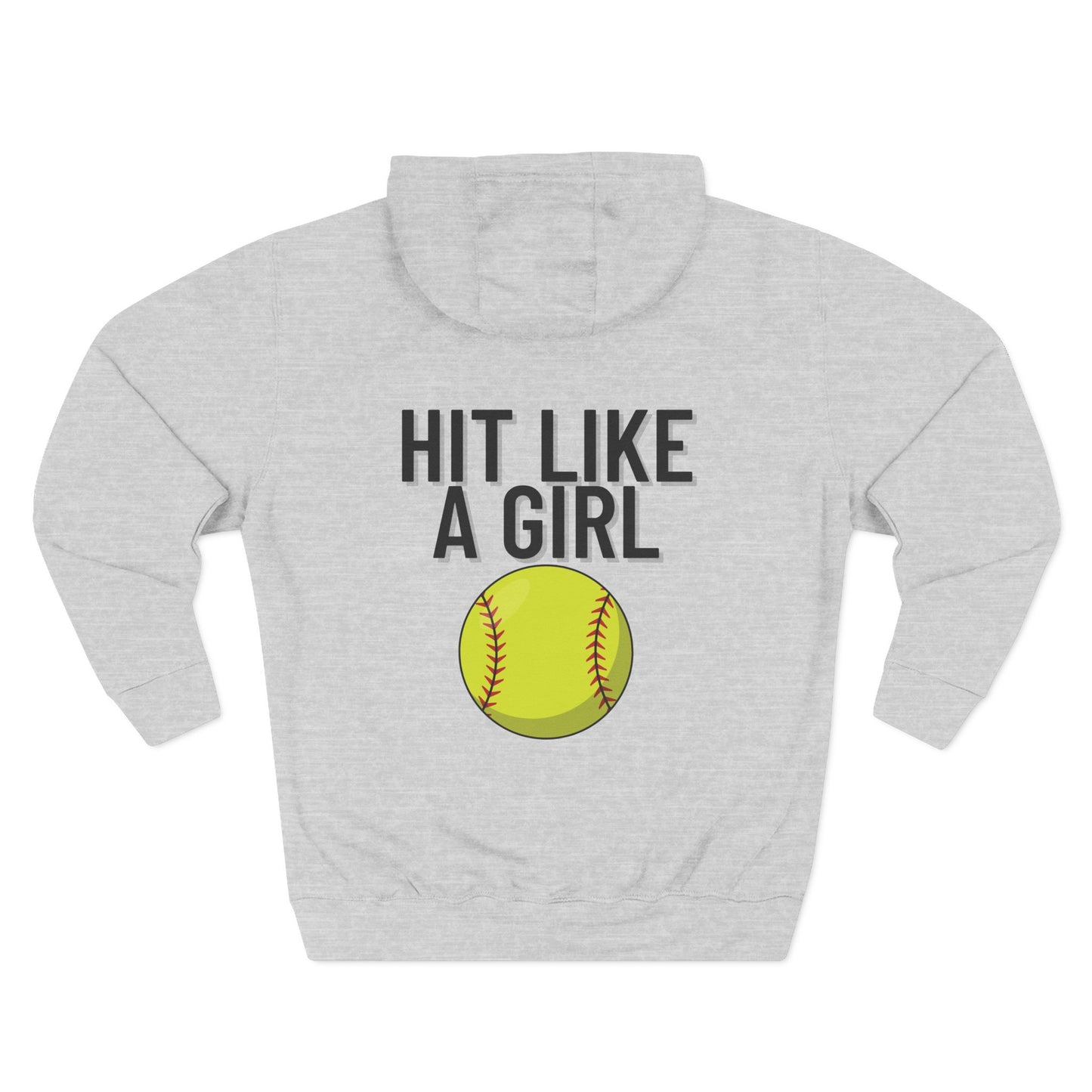 Softball 101 Hoodie — "Hit Like A Girl" Fleece Pullover (Softball 101 Logo)