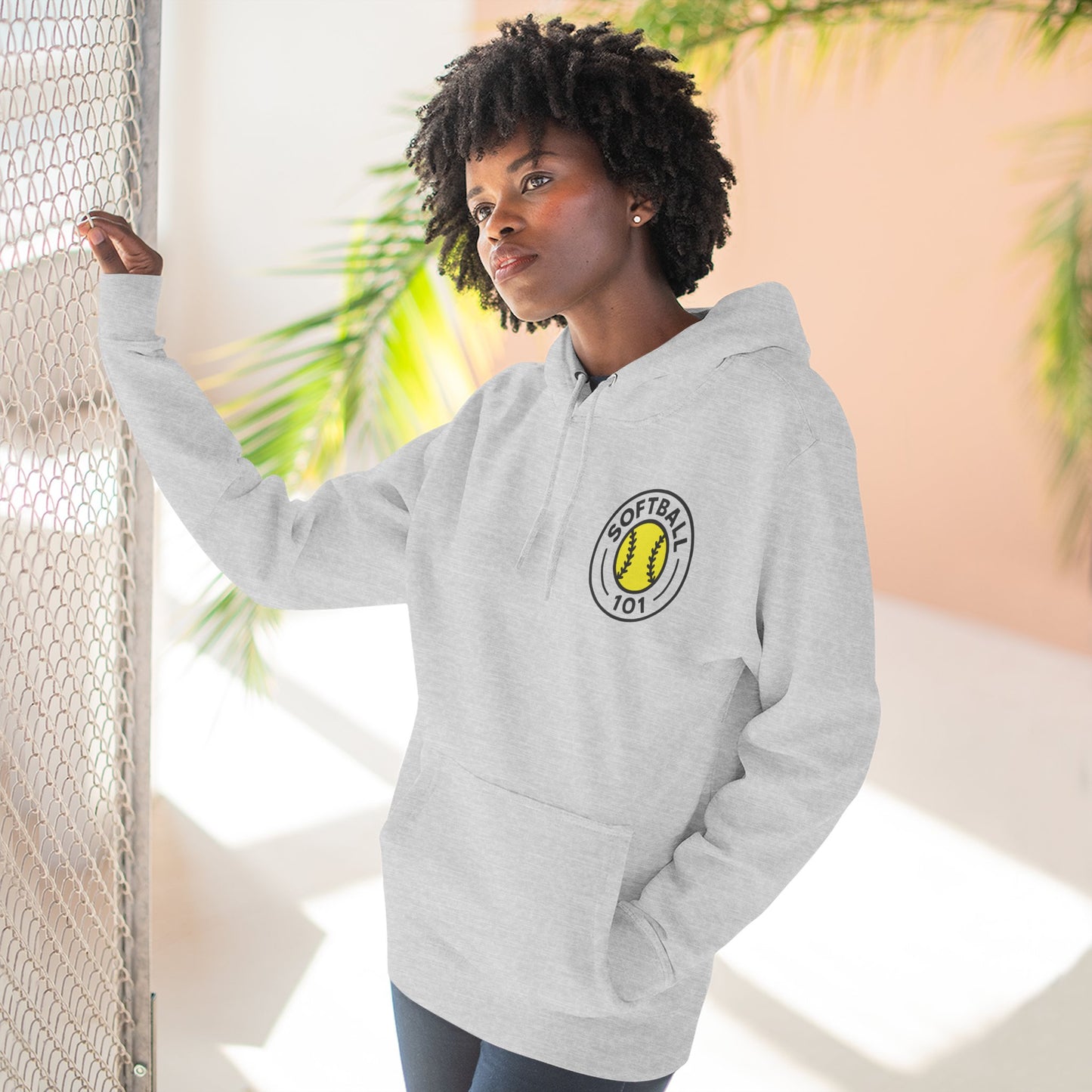 Softball 101 Hoodie — "Hit Like A Girl" Fleece Pullover (Softball 101 Logo)