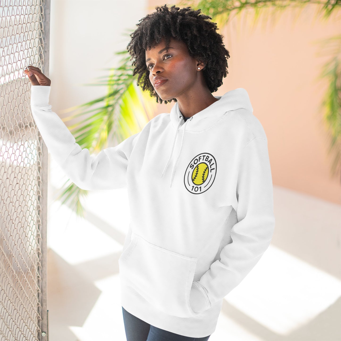 Softball 101 Hoodie — "Hit Like A Girl" Fleece Pullover (Softball 101 Logo)