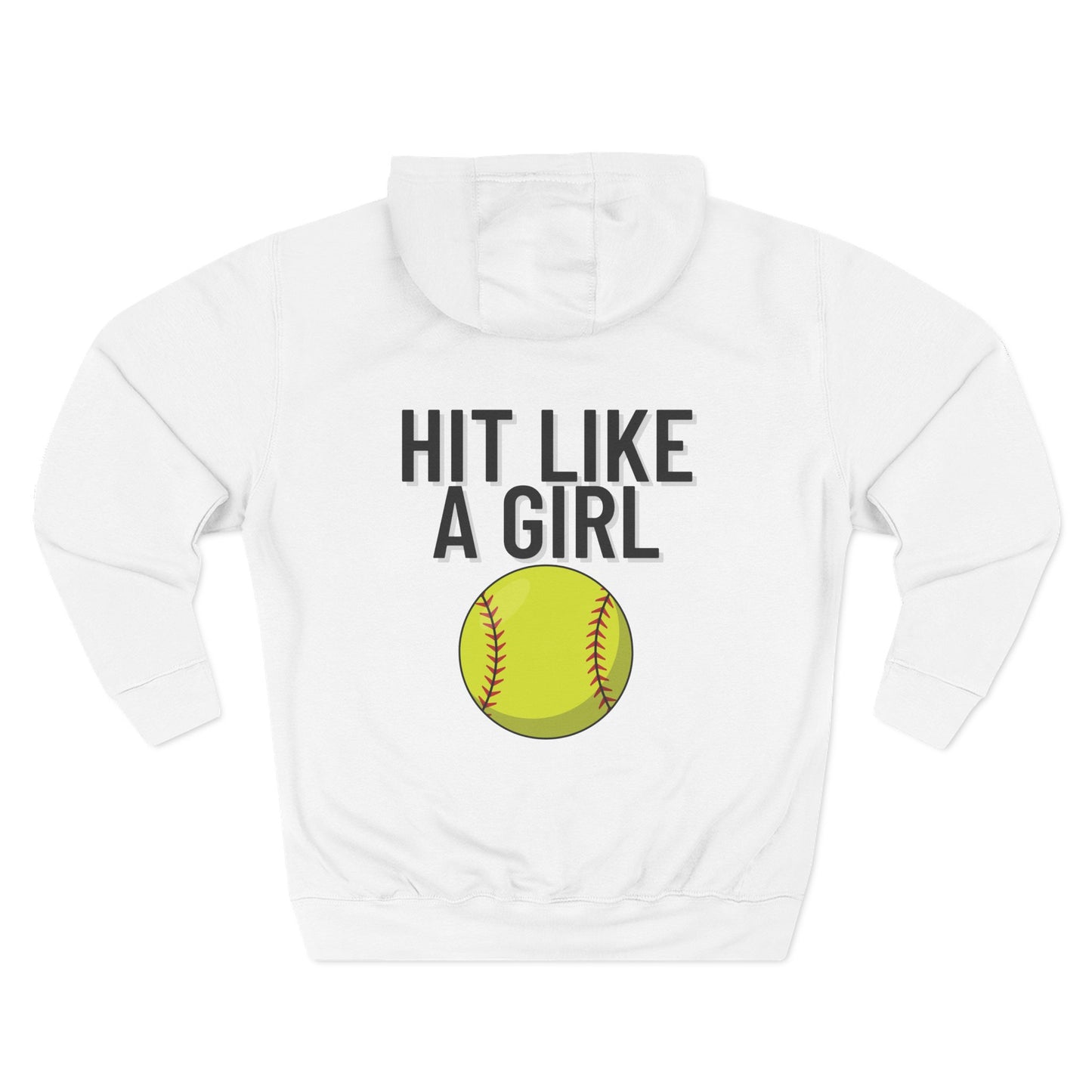 Softball 101 Hoodie — "Hit Like A Girl" Fleece Pullover (Softball 101 Logo)