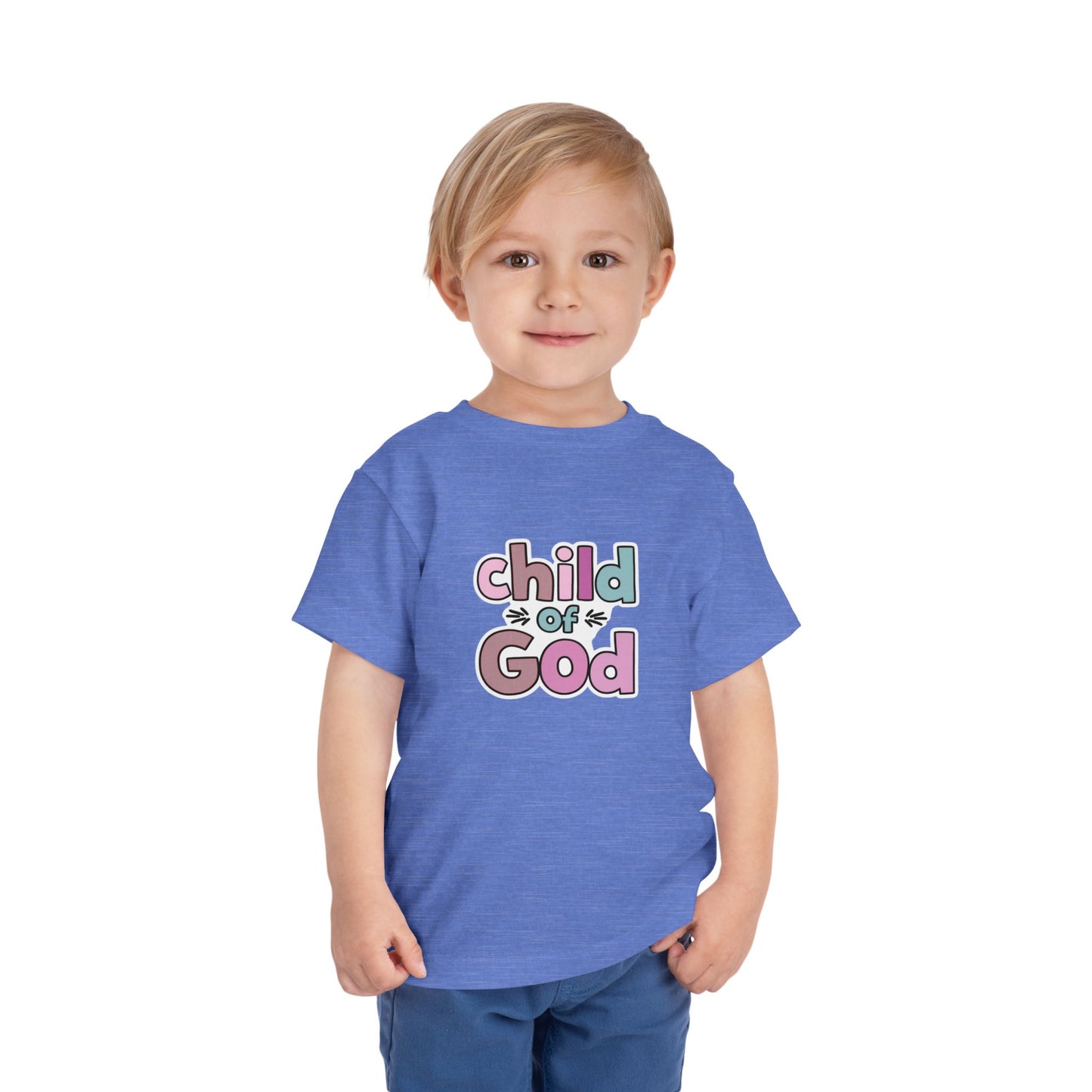 Toddler Tee - "Child of God" Pastel Faith Shirt
