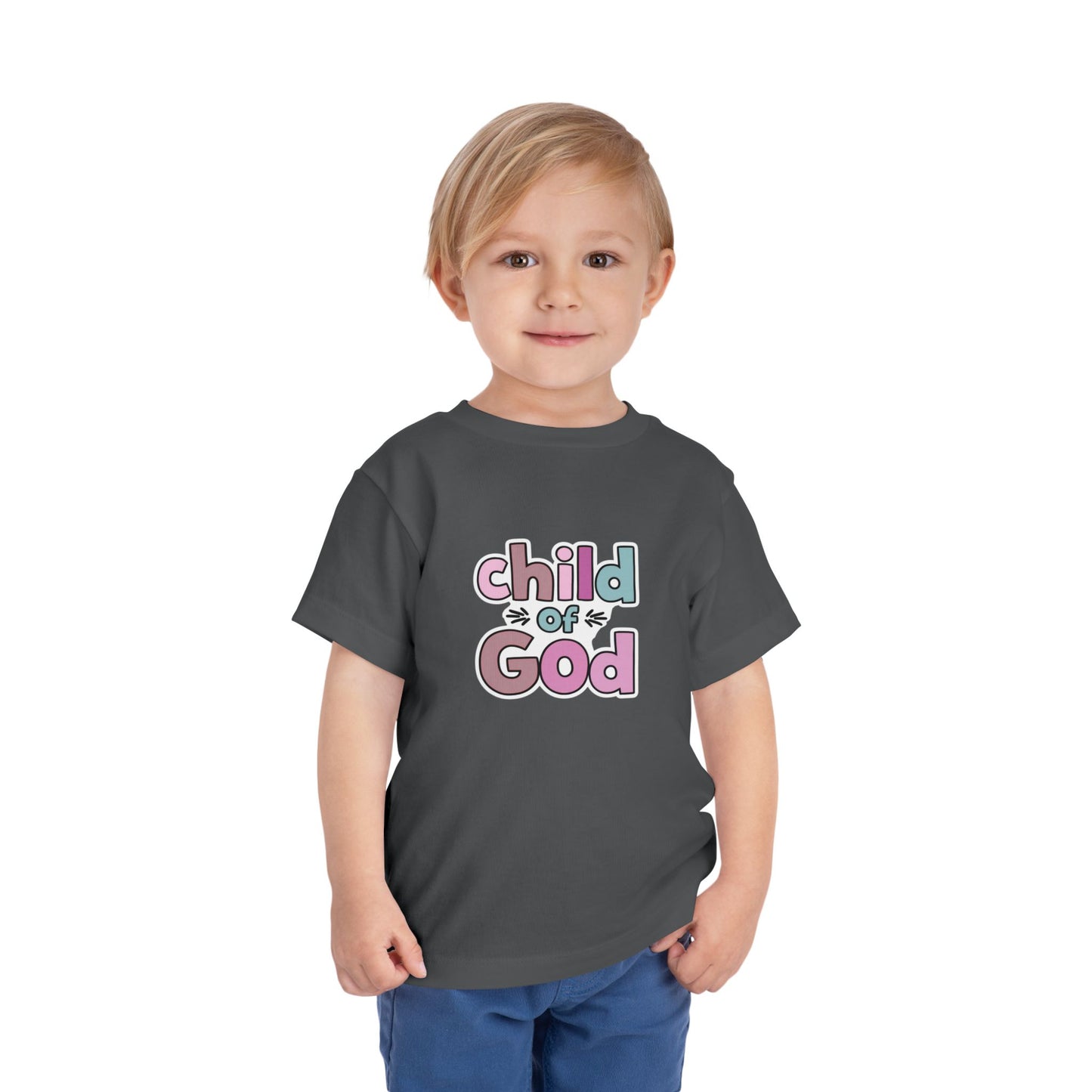 Toddler Tee - "Child of God" Pastel Faith Shirt