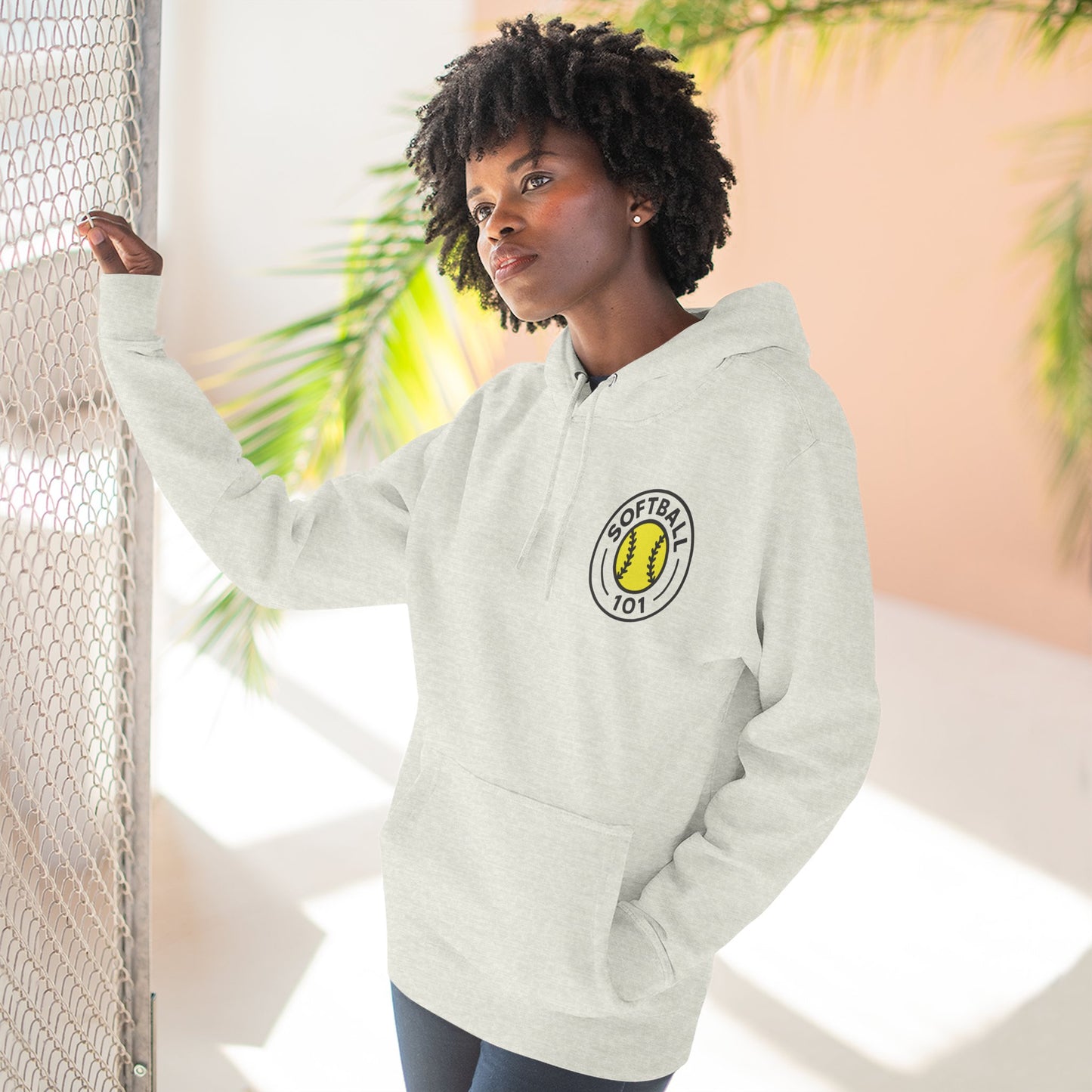 Softball 101 Hoodie — "Hit Like A Girl" Fleece Pullover (Softball 101 Logo)