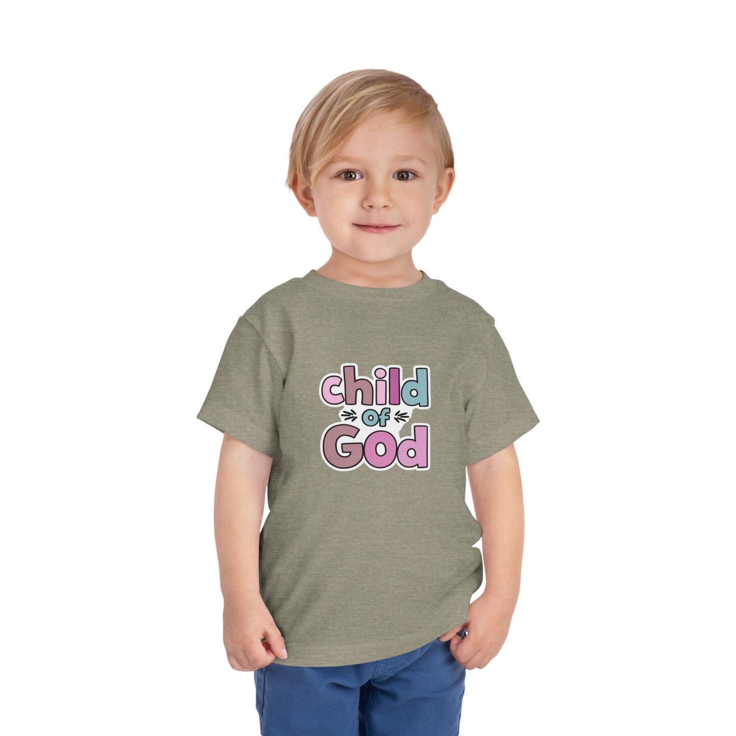Toddler Tee - "Child of God" Pastel Faith Shirt
