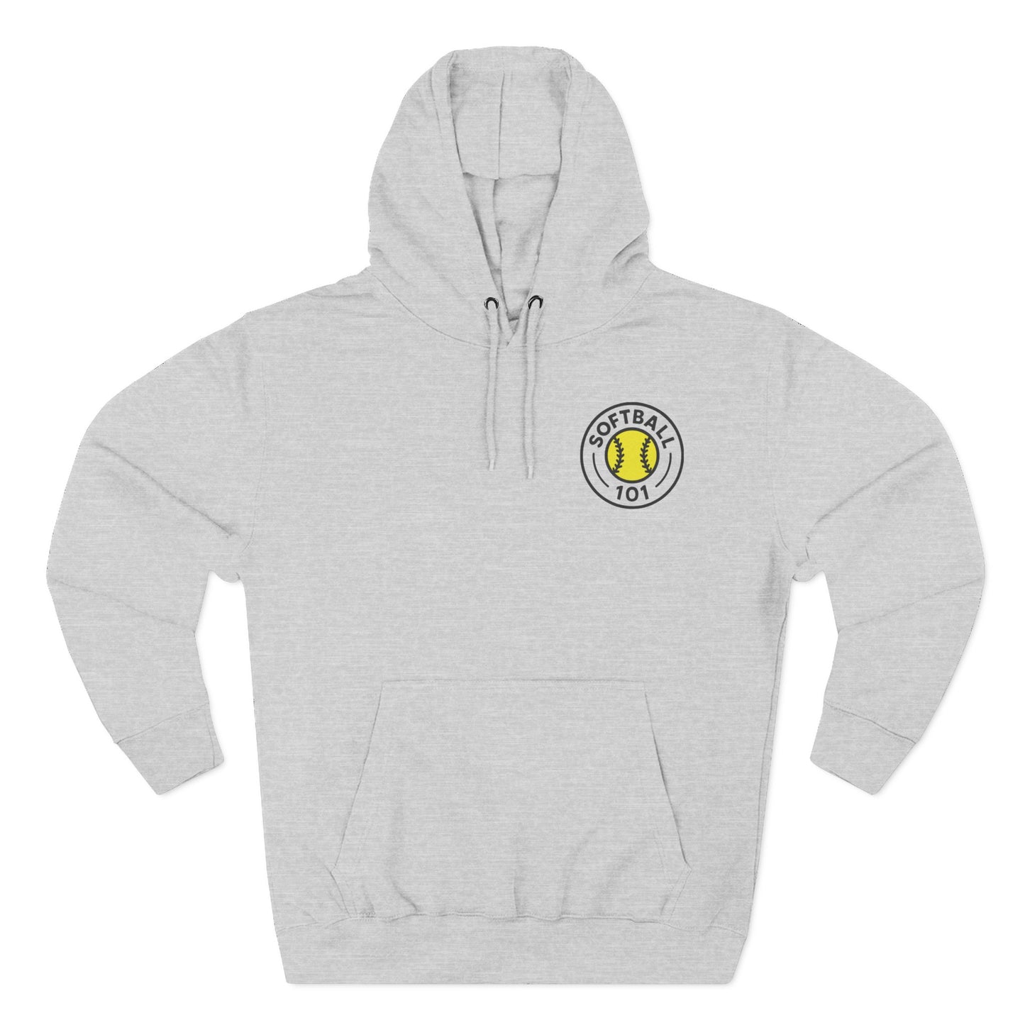 Softball 101 Hoodie — "Hit Like A Girl" Fleece Pullover (Softball 101 Logo)