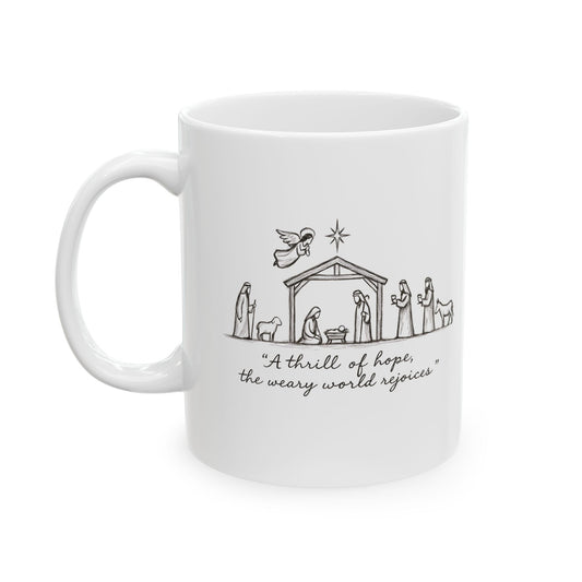 Nativity Scene Ceramic Mug, (11oz, 15oz)
