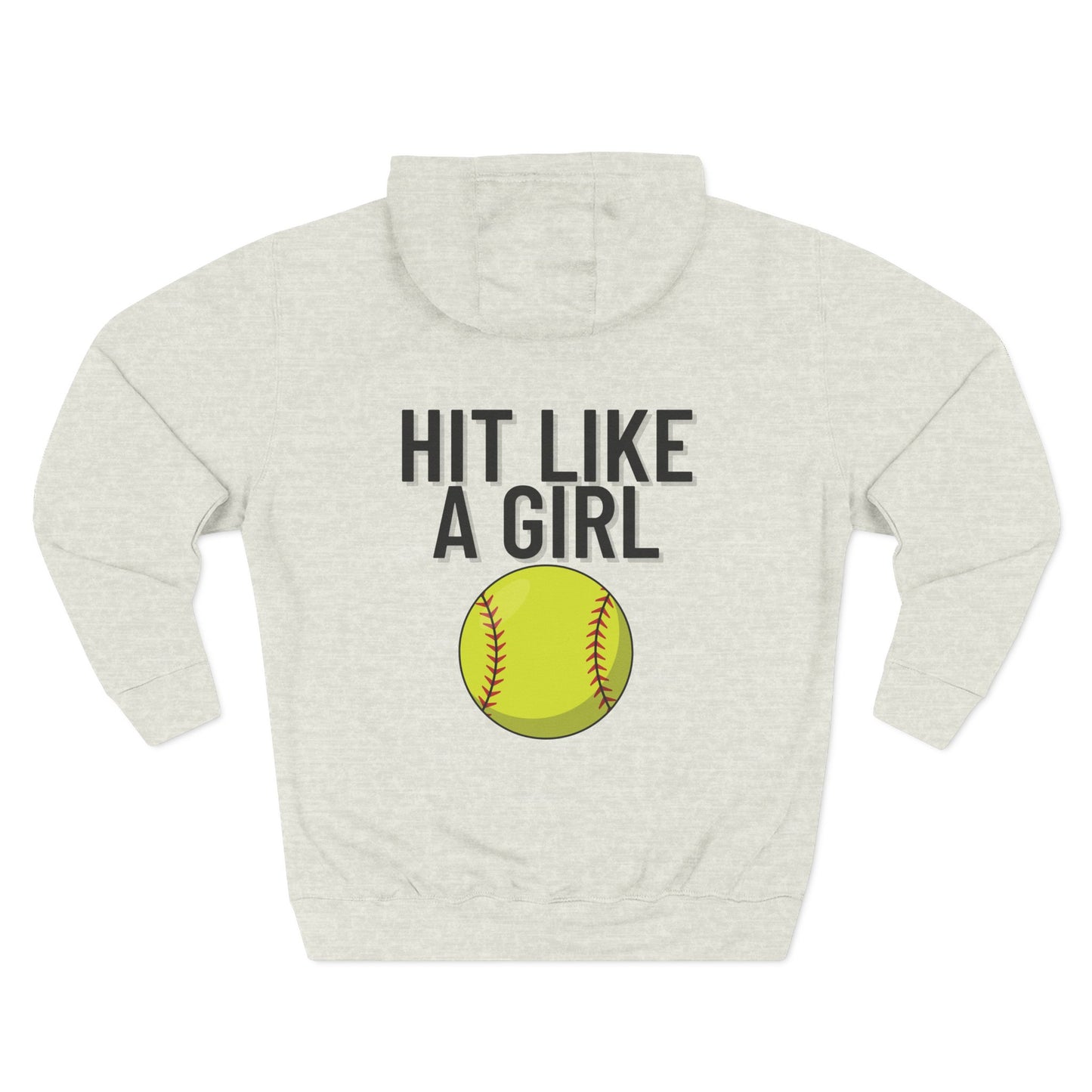Softball 101 Hoodie — "Hit Like A Girl" Fleece Pullover (Softball 101 Logo)
