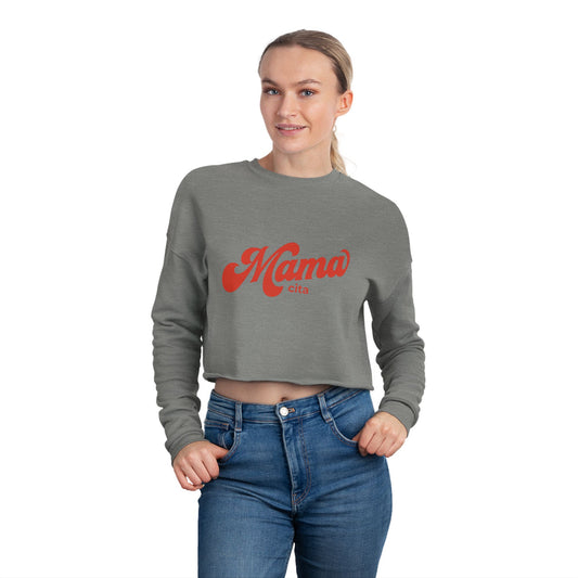 Mamacita Cropped Sweatshirt — Retro Script Mom Pullover