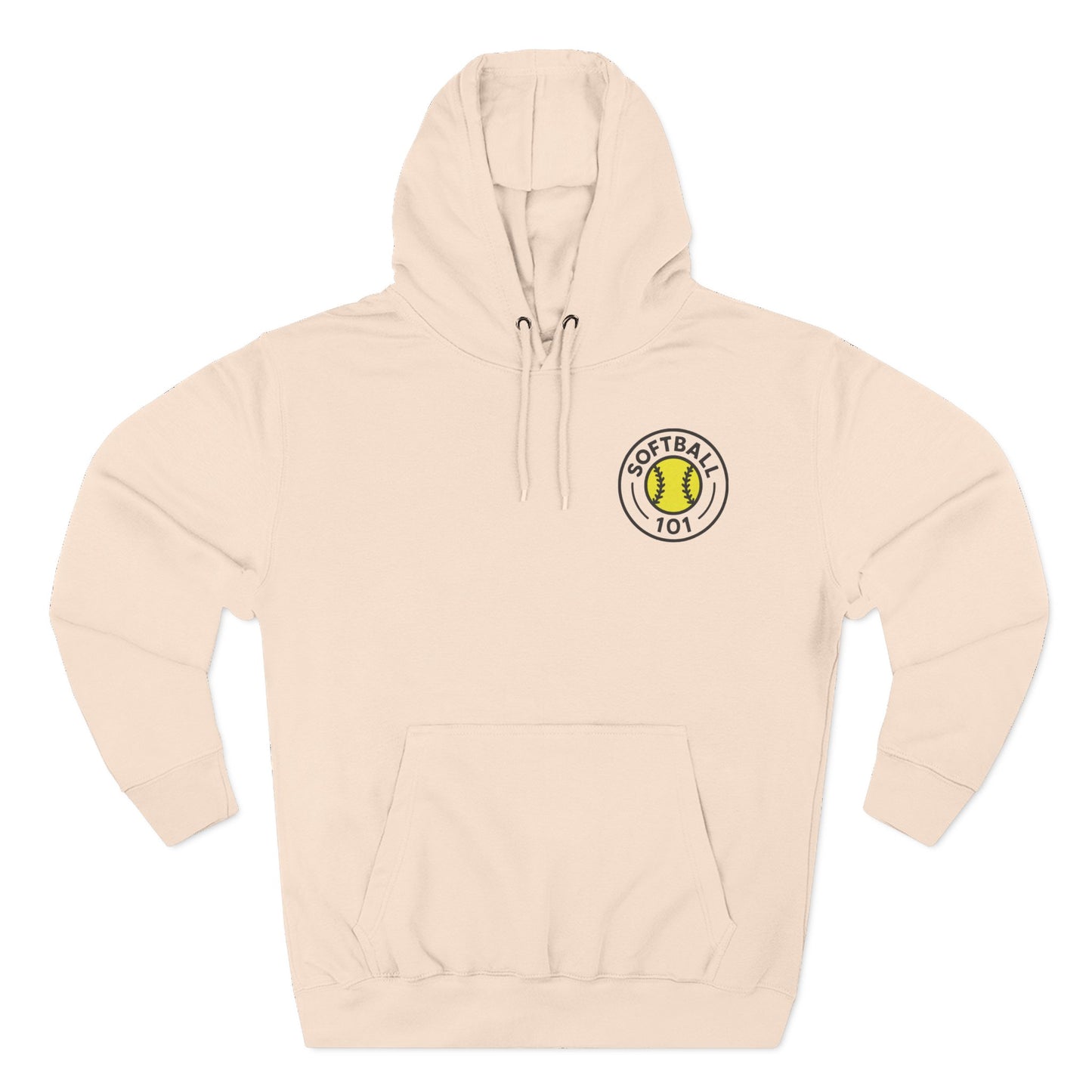 Softball 101 Hoodie — "Hit Like A Girl" Fleece Pullover (Softball 101 Logo)