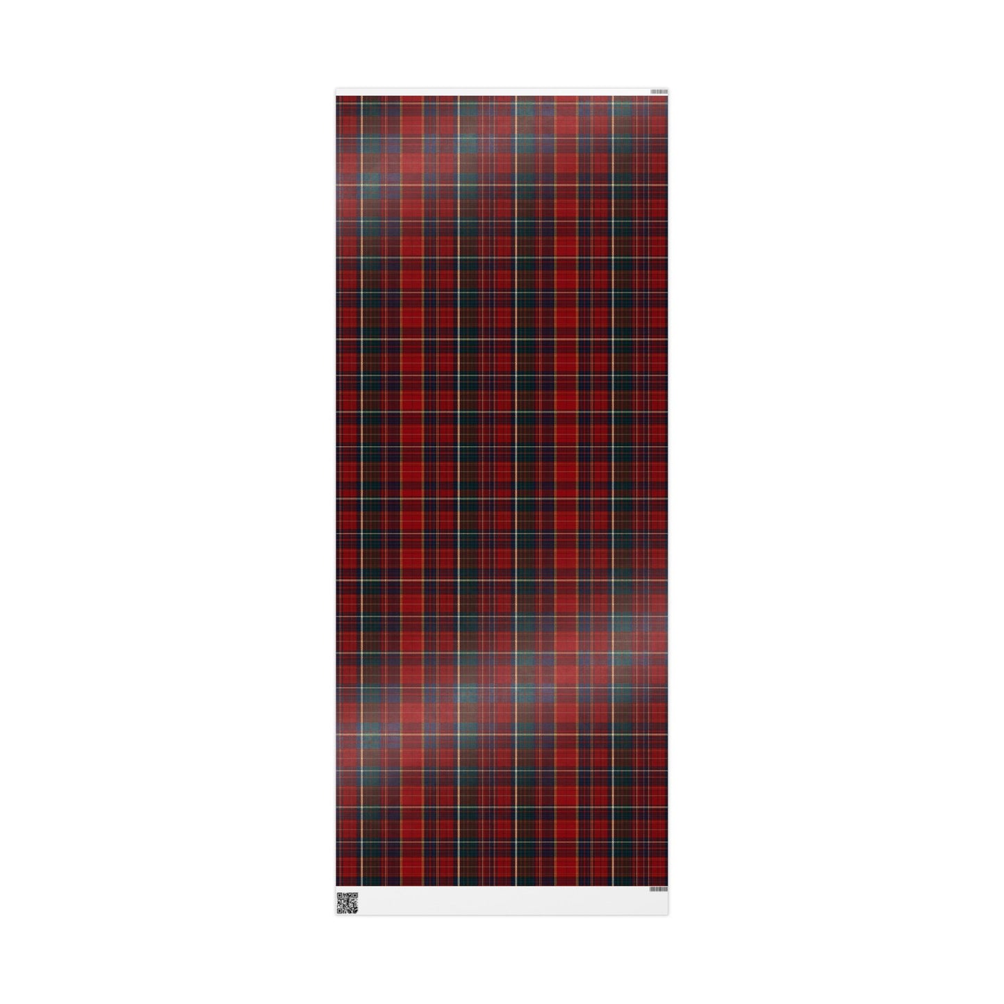 Trendy Plaid Wrapping Paper Roll — Traditional Red & Green Holiday Gift Wrap