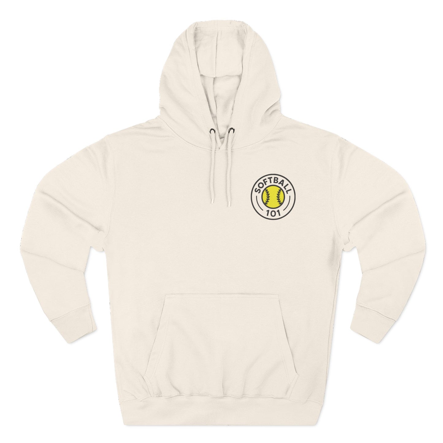 Softball 101 Hoodie — "Hit Like A Girl" Fleece Pullover (Softball 101 Logo)
