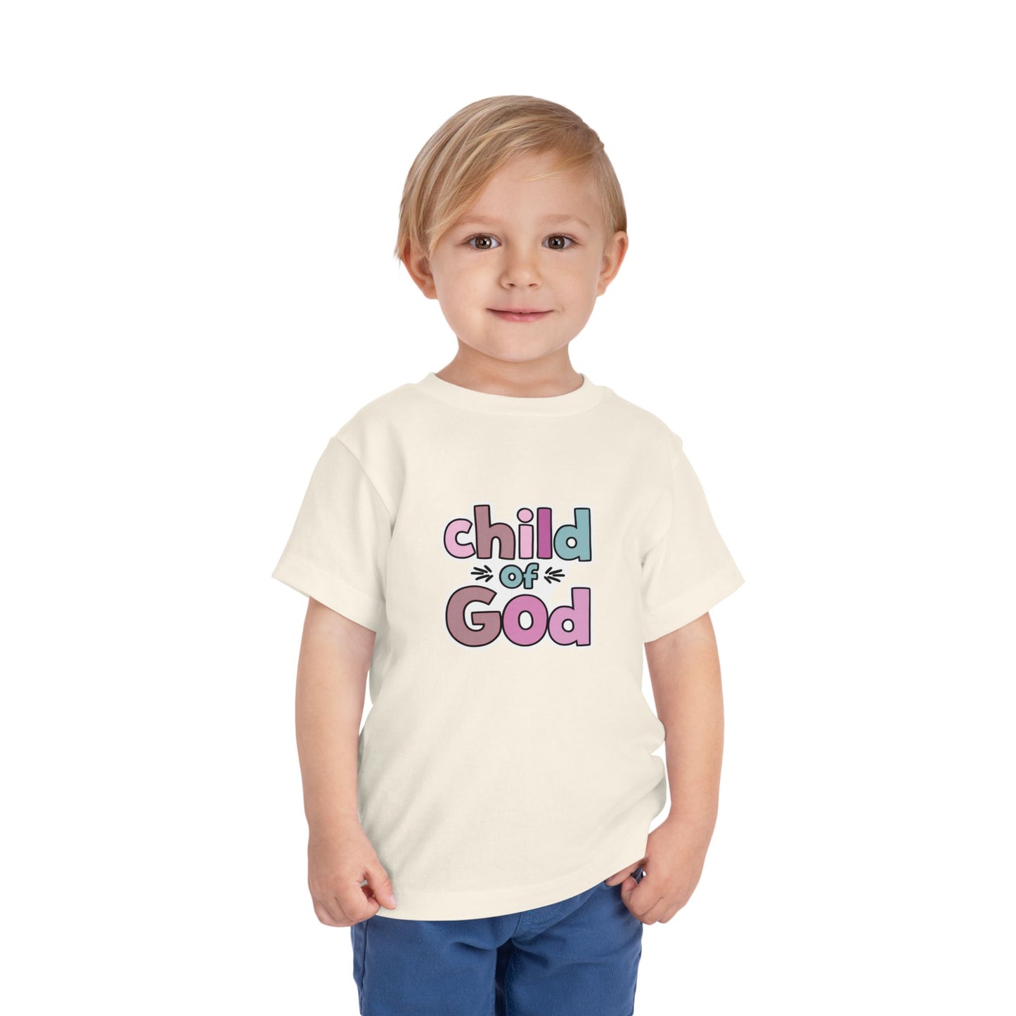 Toddler Tee - "Child of God" Pastel Faith Shirt