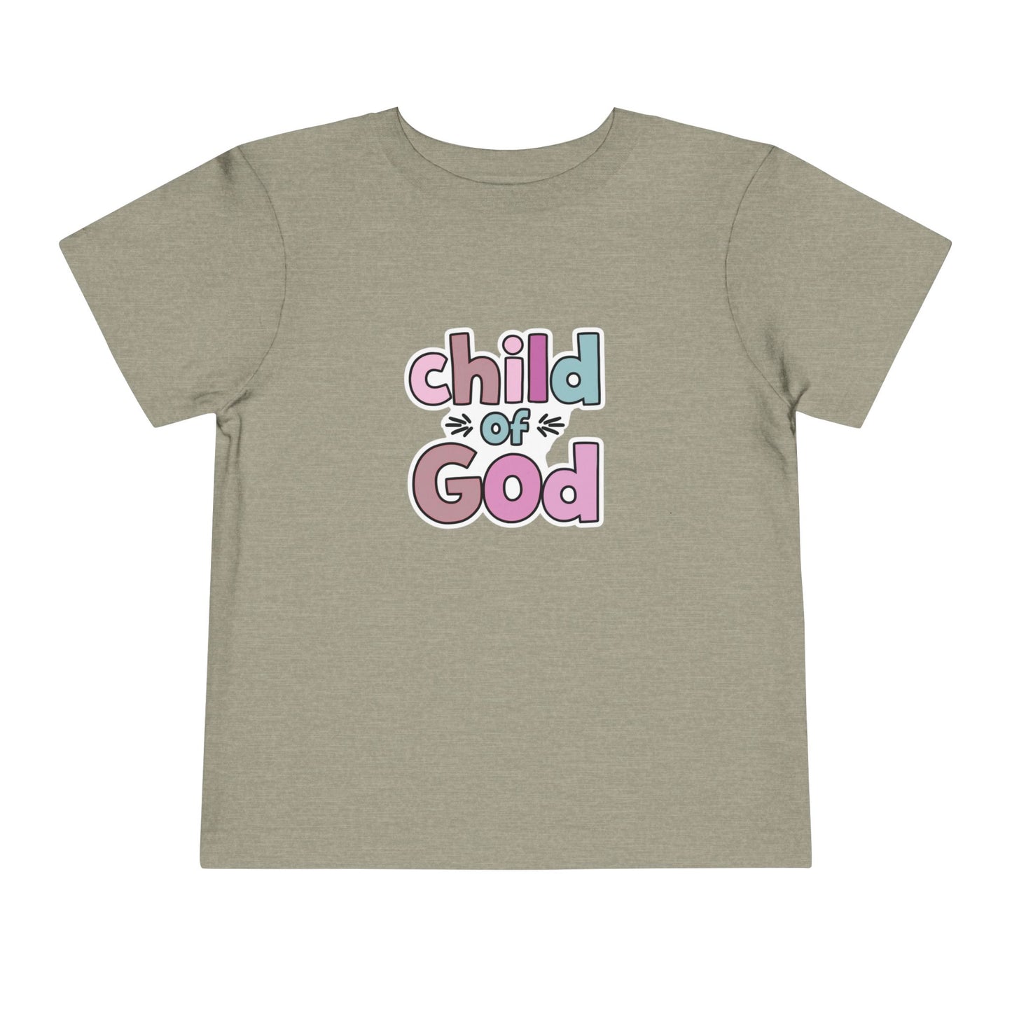 Toddler Tee - "Child of God" Pastel Faith Shirt