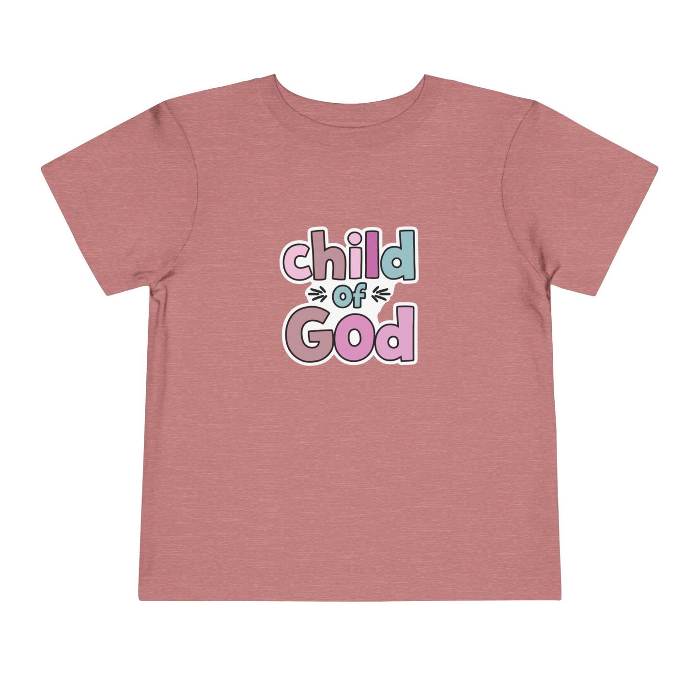 Toddler Tee - "Child of God" Pastel Faith Shirt