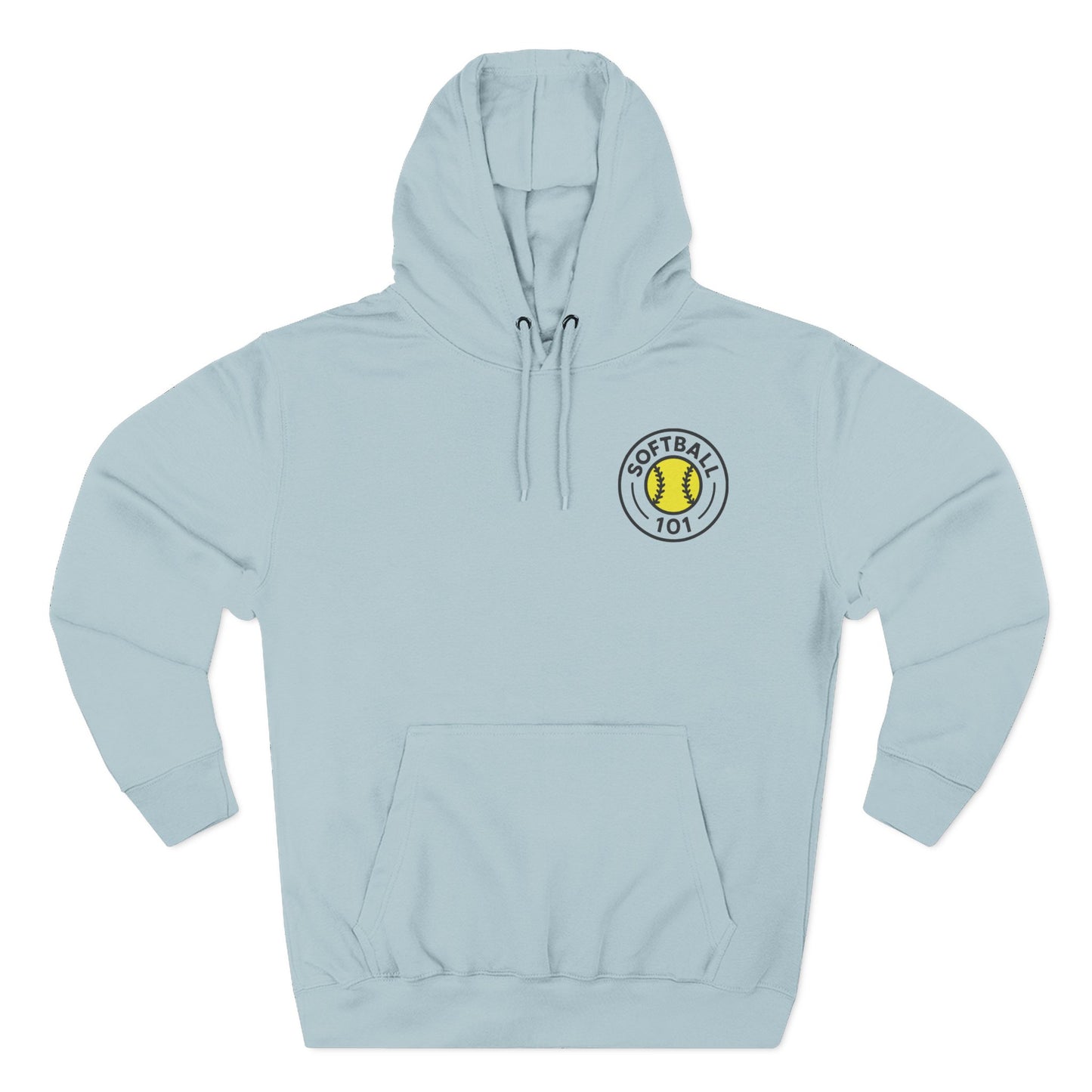 Softball 101 Hoodie — "Hit Like A Girl" Fleece Pullover (Softball 101 Logo)