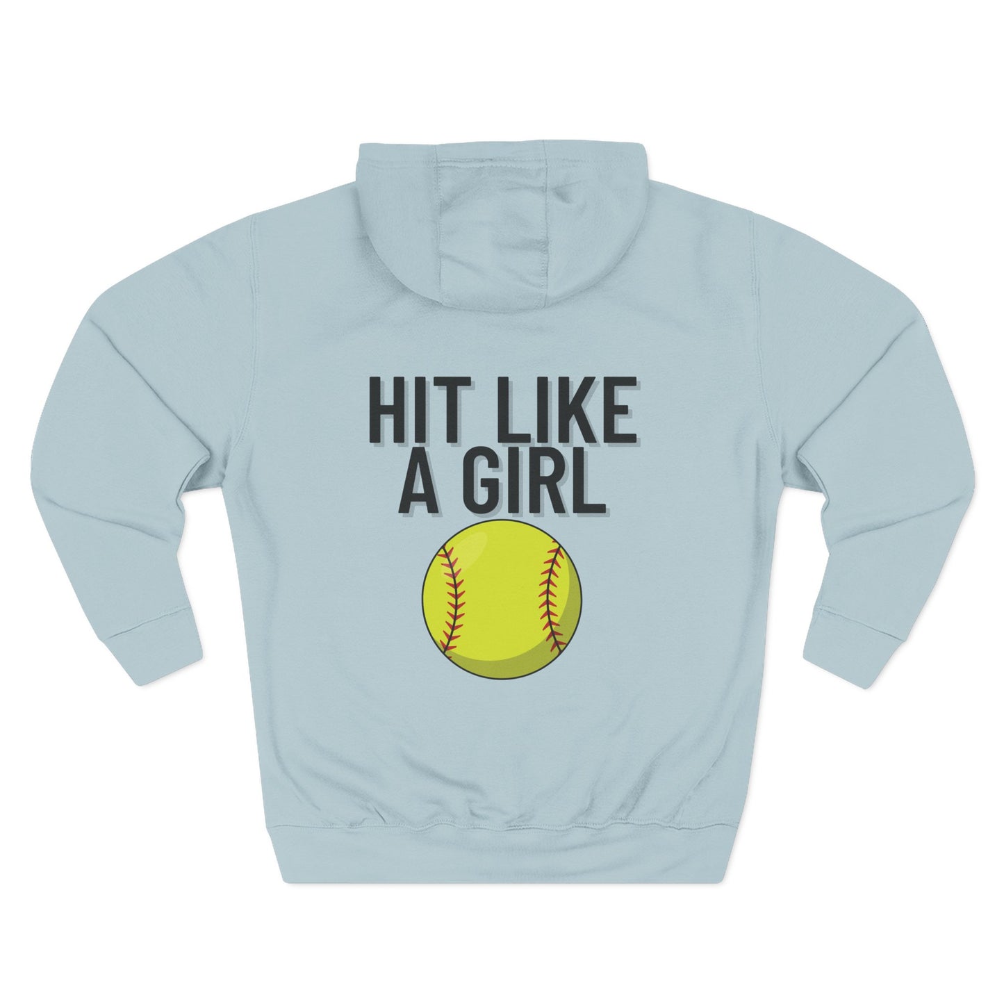 Softball 101 Hoodie — "Hit Like A Girl" Fleece Pullover (Softball 101 Logo)