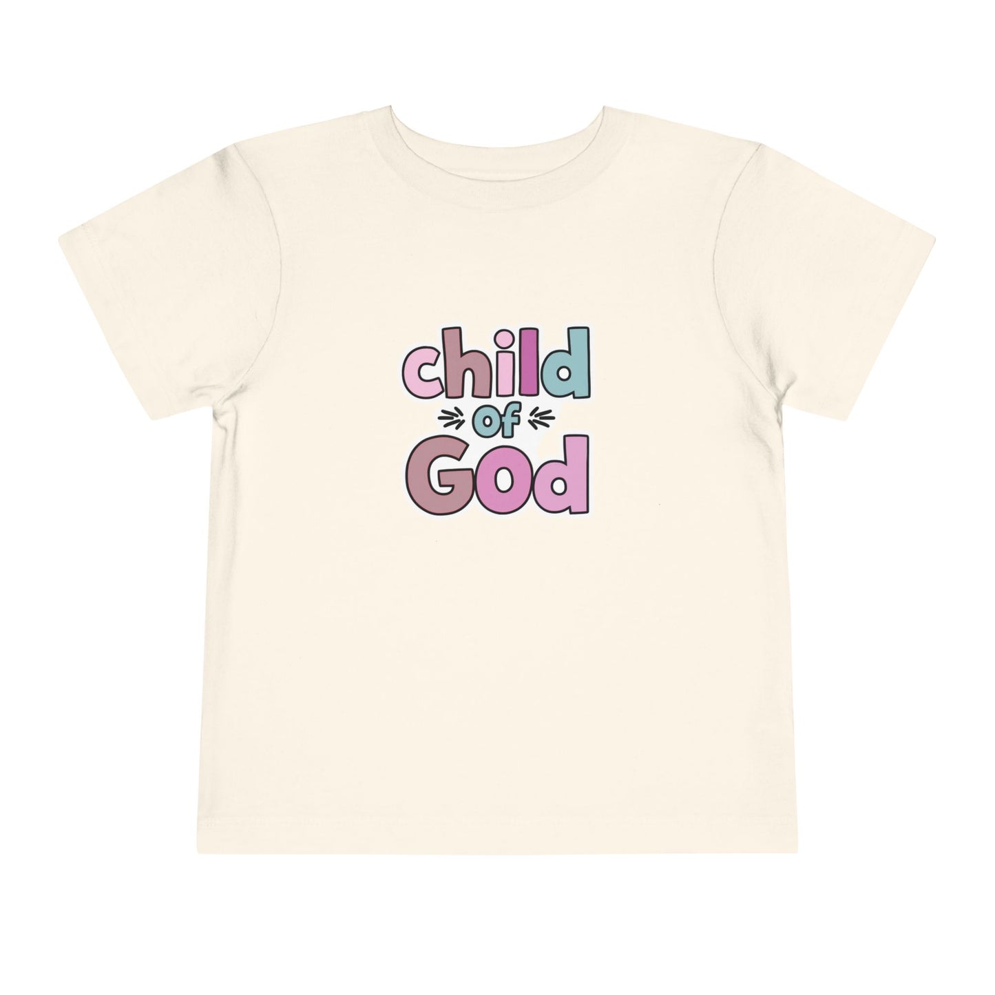 Toddler Tee - "Child of God" Pastel Faith Shirt