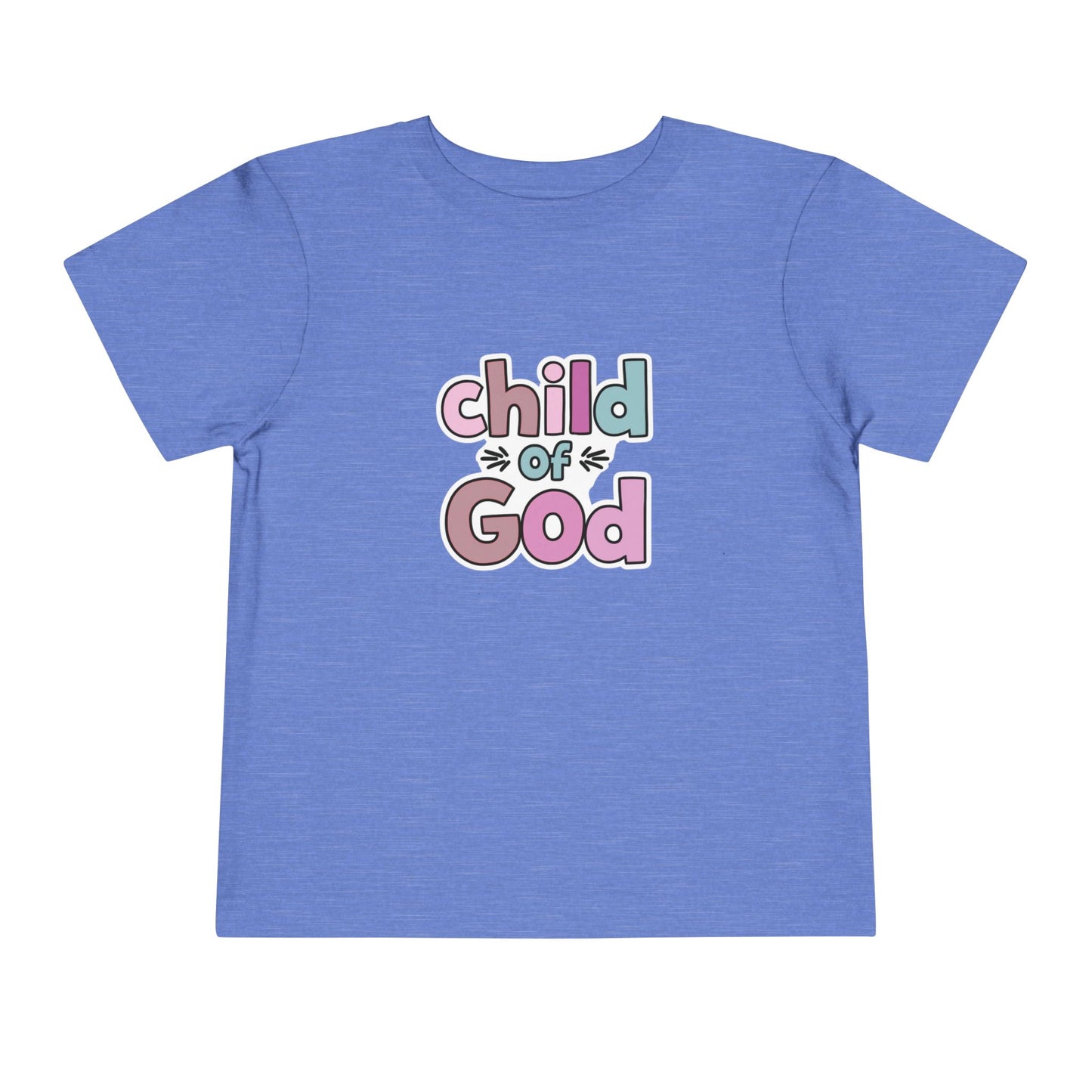 Toddler Tee - "Child of God" Pastel Faith Shirt
