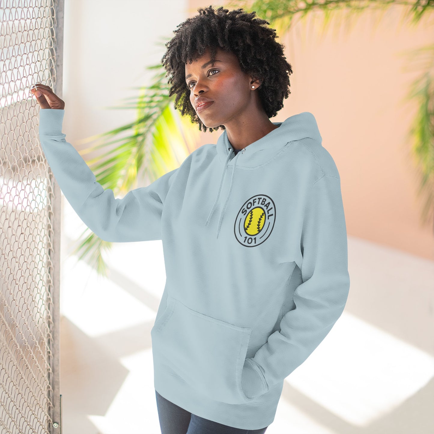 Softball 101 Hoodie — "Hit Like A Girl" Fleece Pullover (Softball 101 Logo)