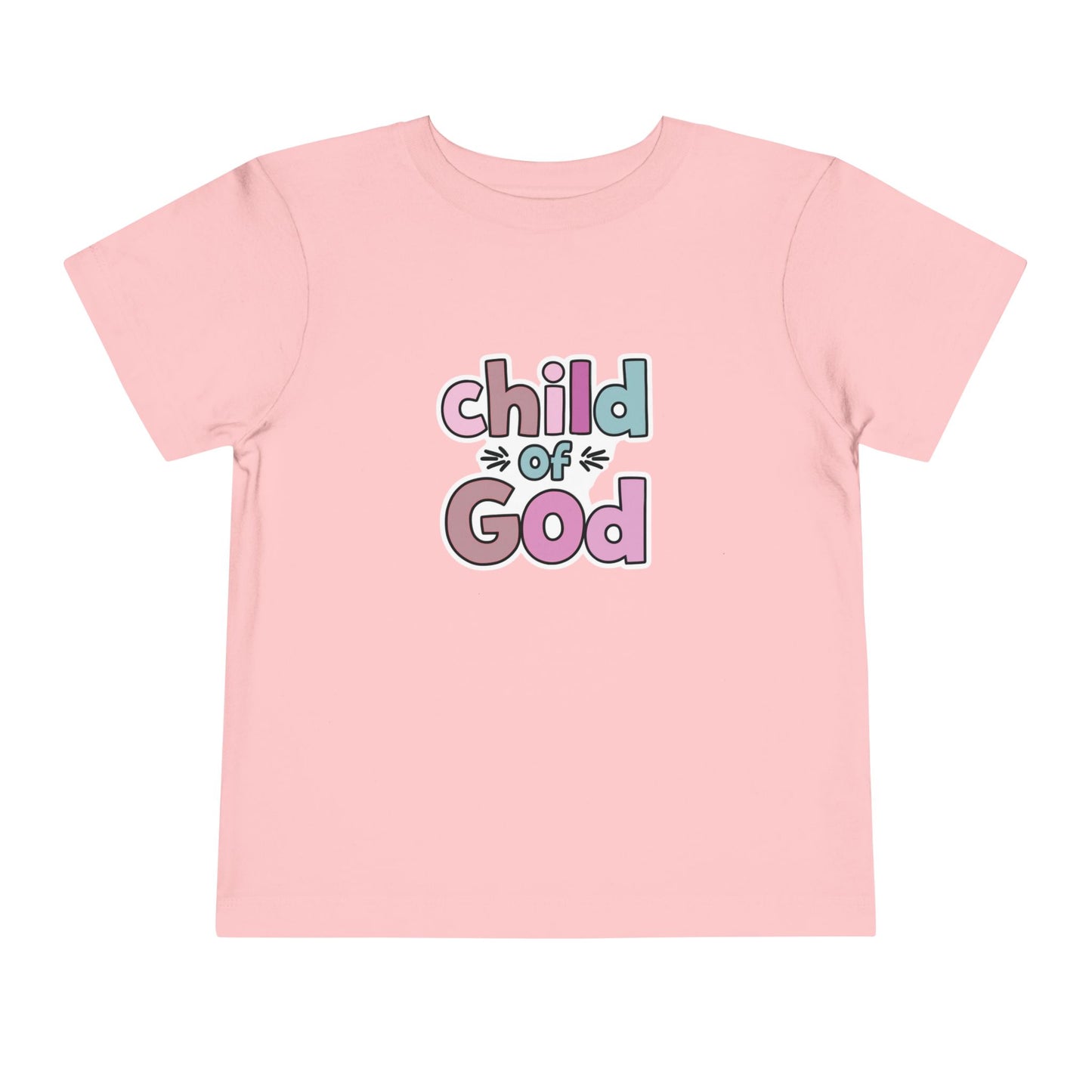 Toddler Tee - "Child of God" Pastel Faith Shirt