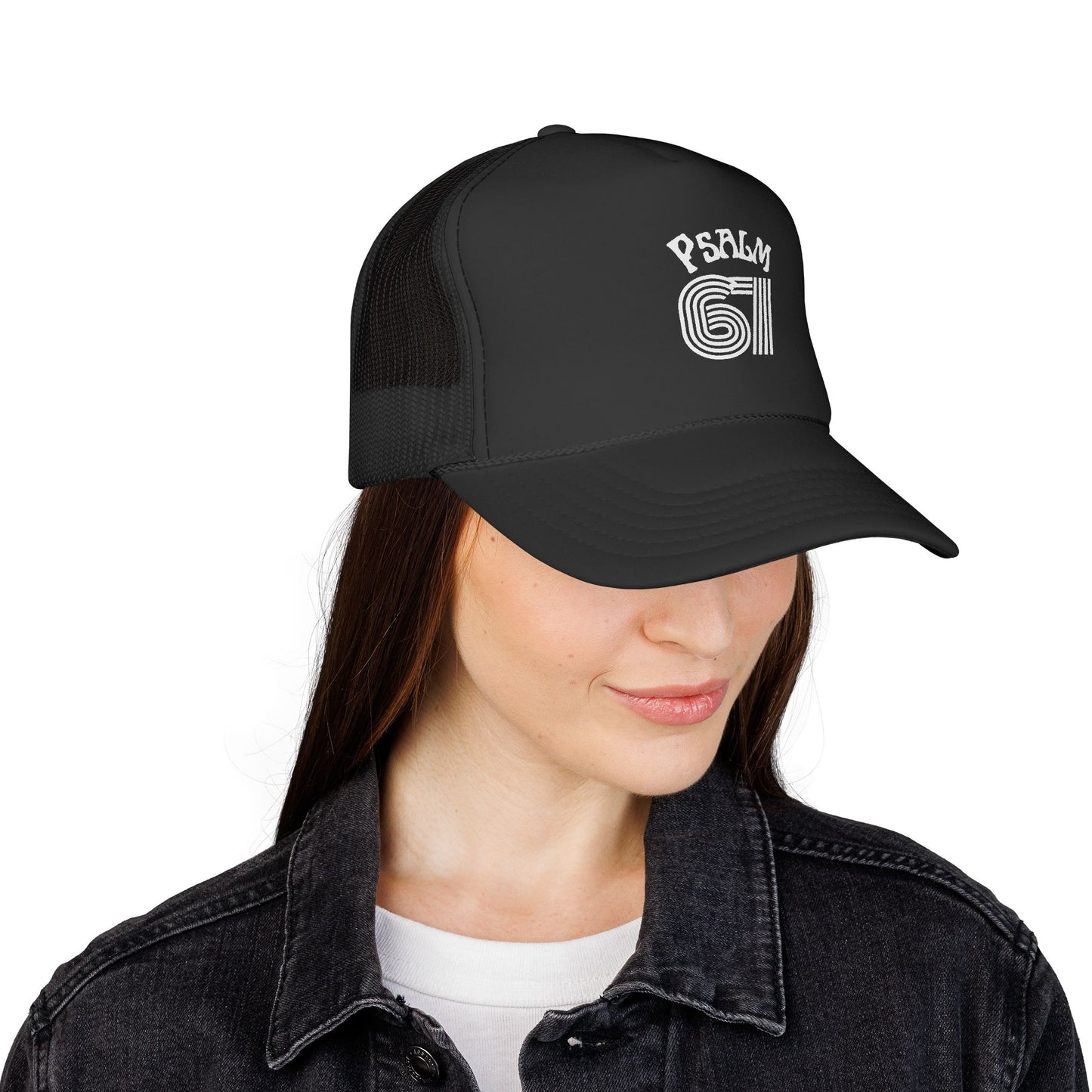 Psalm 67 Trucker Cap — Vintage Script Mesh Baseball Hat