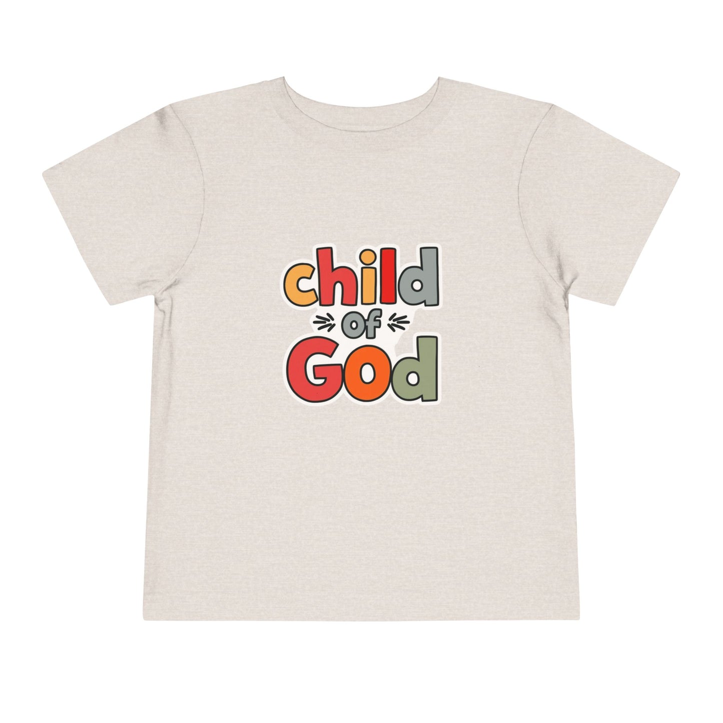 Child of God Toddler Tee — Colorful Religious Graphic Shirt