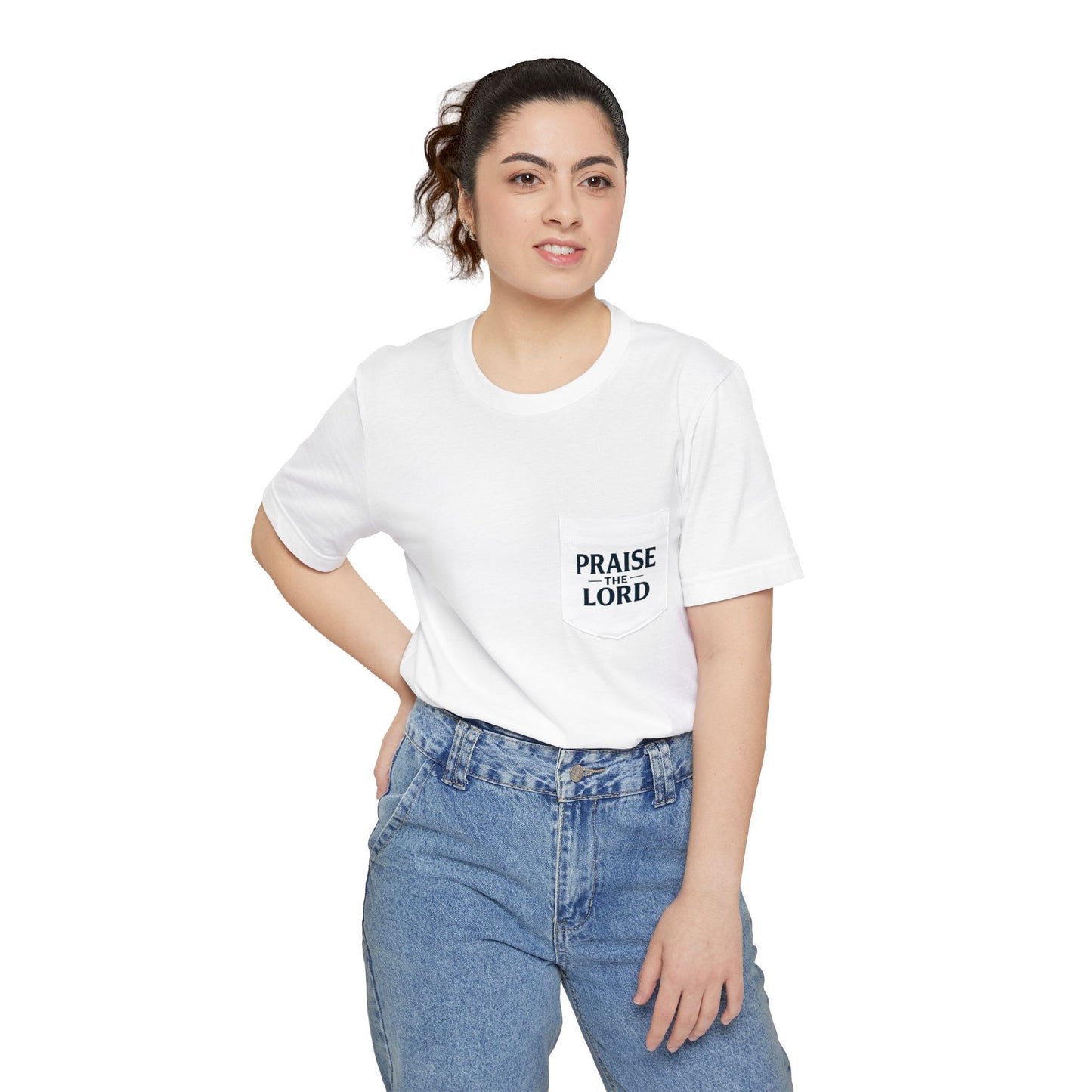 Praise the Lord Pocket T-Shirt | Psalm 150:6 Christian Tee