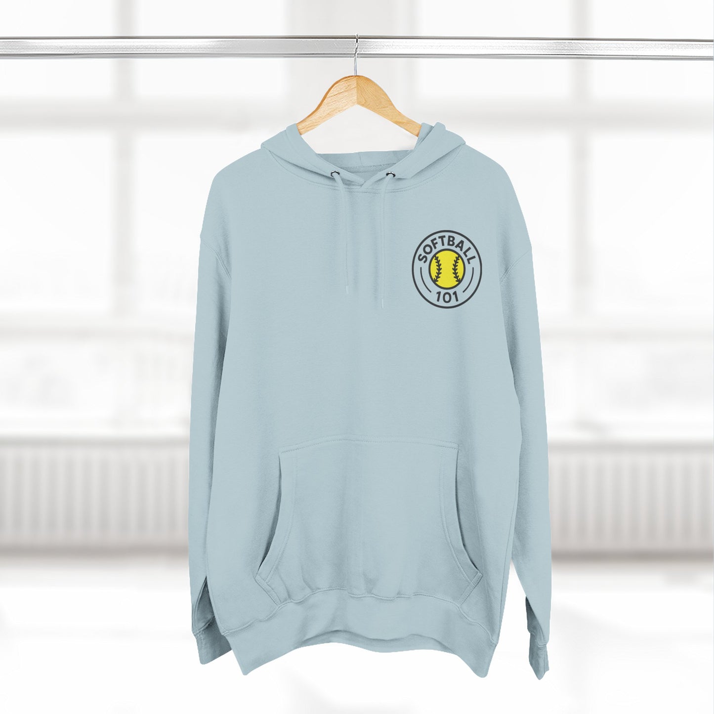 Softball 101 Hoodie — "Hit Like A Girl" Fleece Pullover (Softball 101 Logo)