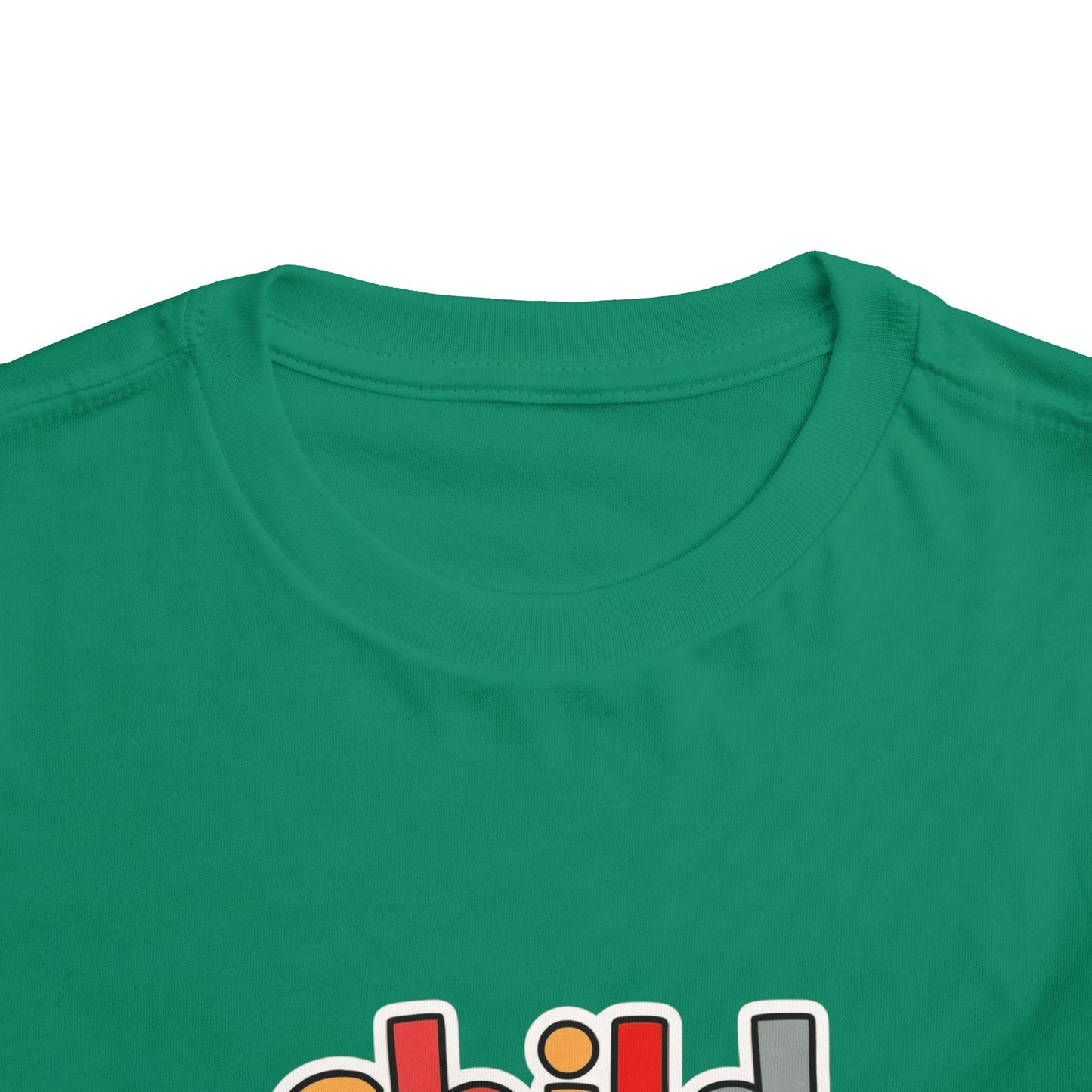 Child of God Toddler Tee — Colorful Religious Graphic Shirt