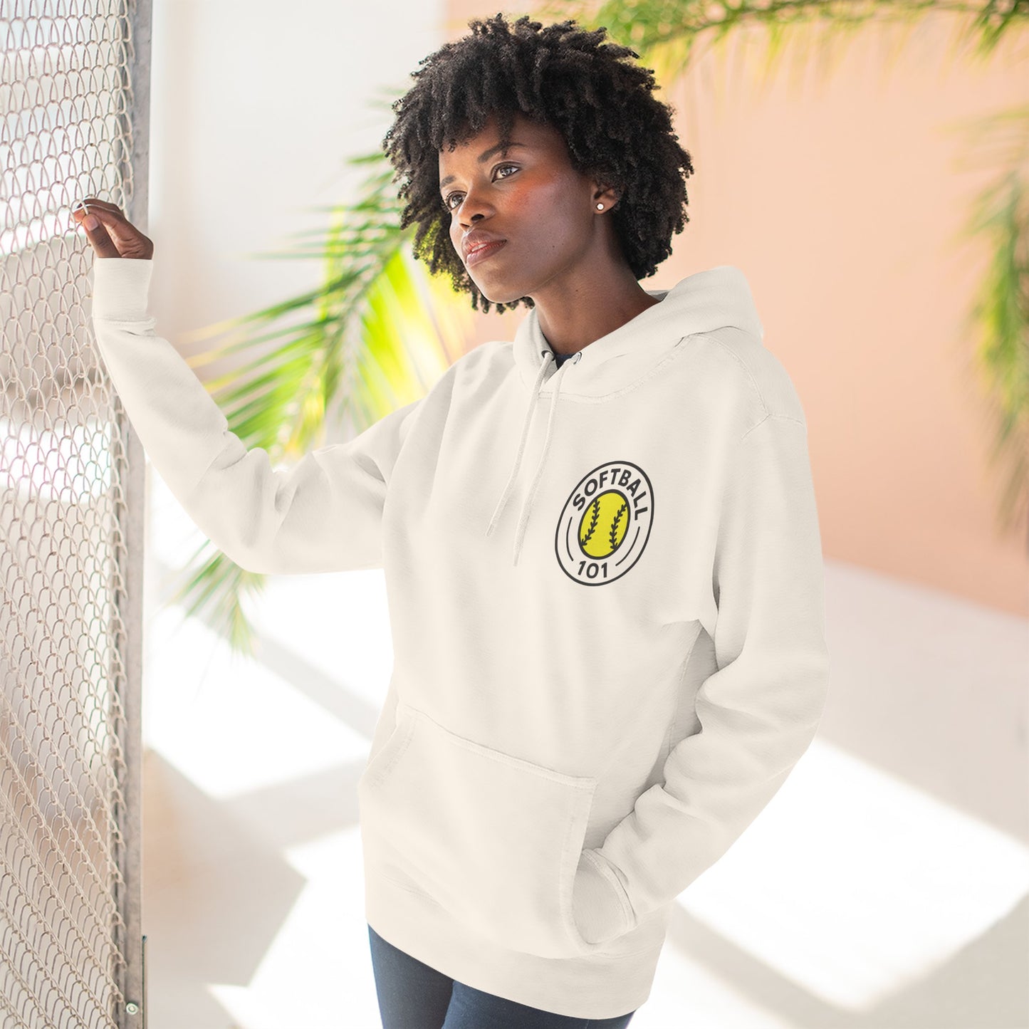 Softball 101 Hoodie — "Hit Like A Girl" Fleece Pullover (Softball 101 Logo)