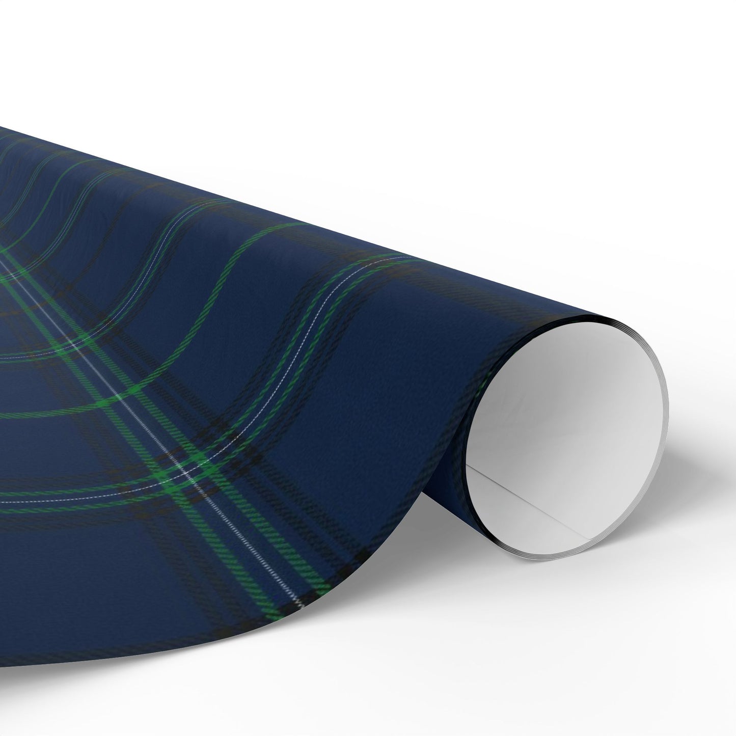 Tartan Plaid Wrapping Paper – Navy & Green Classic Gift Wrap