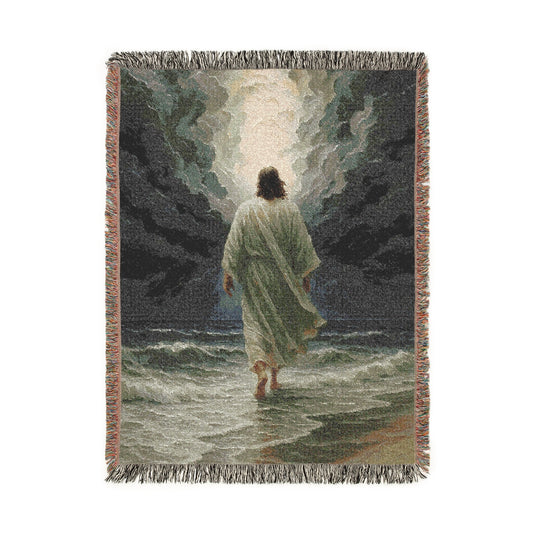 Jesus Woven Blanket – Throw for Worship & Comfort