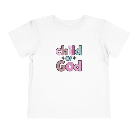 Toddler Tee - "Child of God" Pastel Faith Shirt