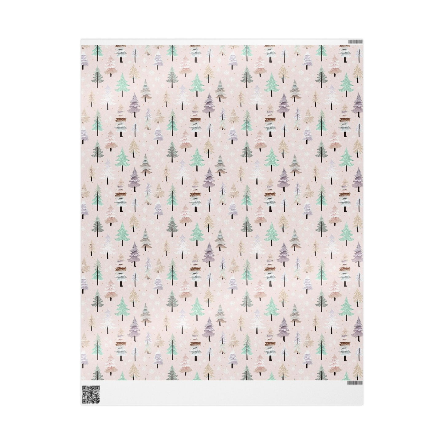 Floral Feather Wrapping Paper Roll — Pastel Botanical Gift Wrap for Weddings & Mother's Day