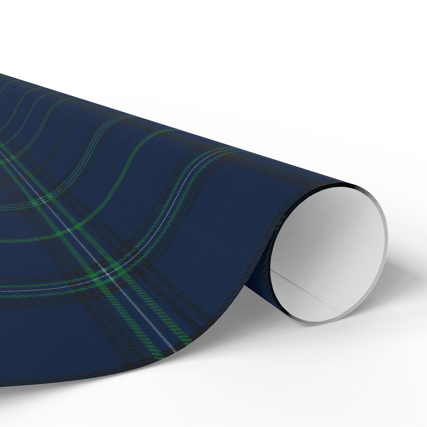 Tartan Plaid Wrapping Paper – Navy & Green Classic Gift Wrap