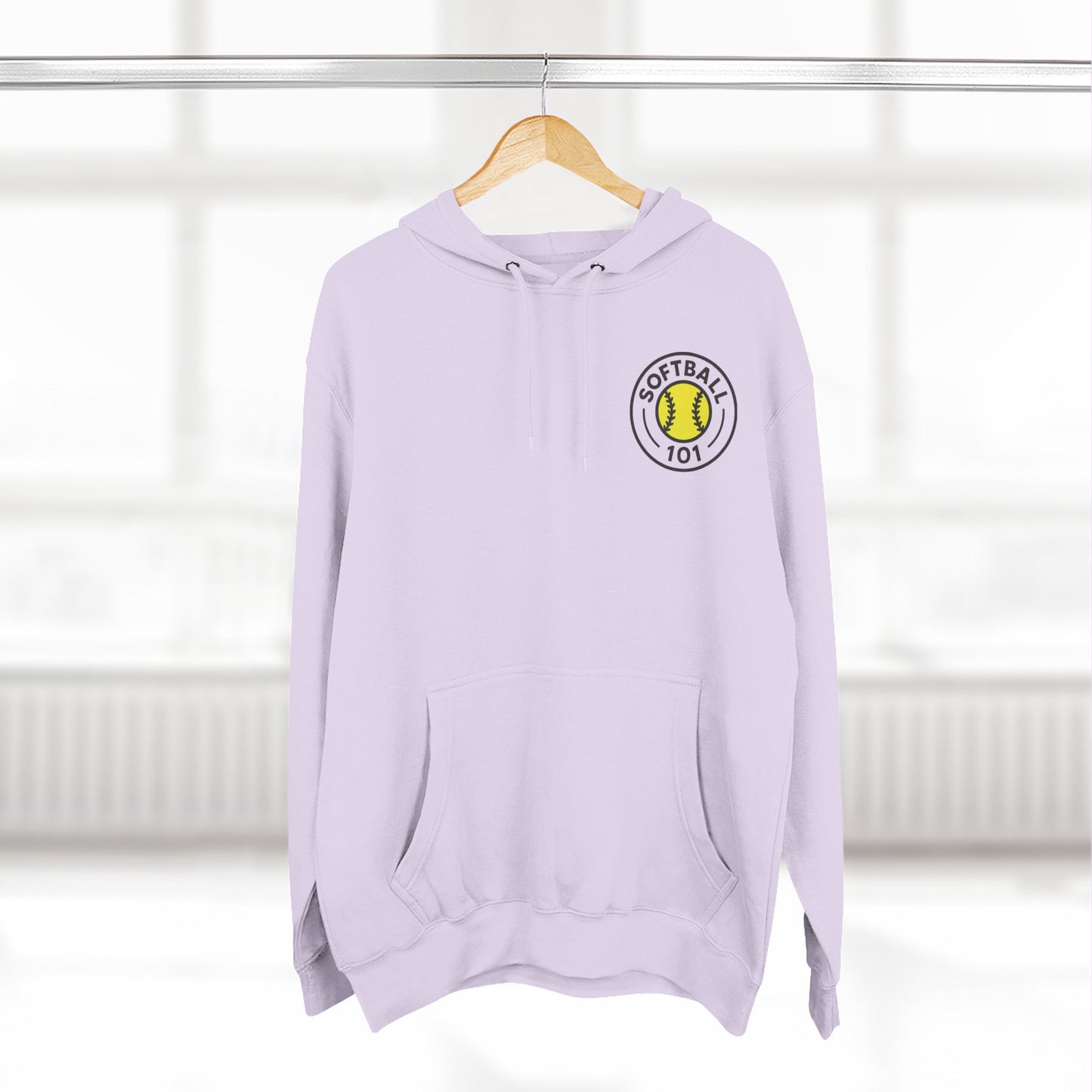 Softball 101 Hoodie — "Hit Like A Girl" Fleece Pullover (Softball 101 Logo)