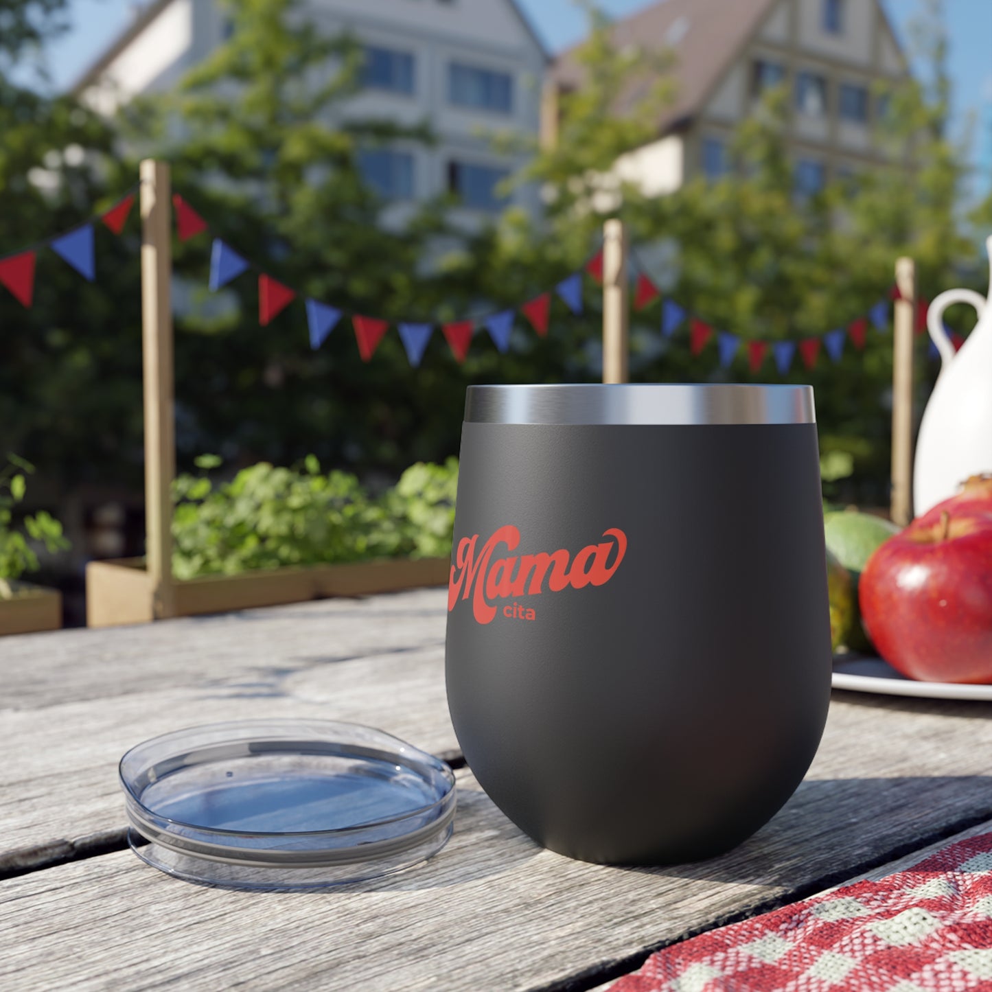 Mamacita 12oz Copper Vacuum Insulated Tumbler — Double-Wall Wine Cup for Moms