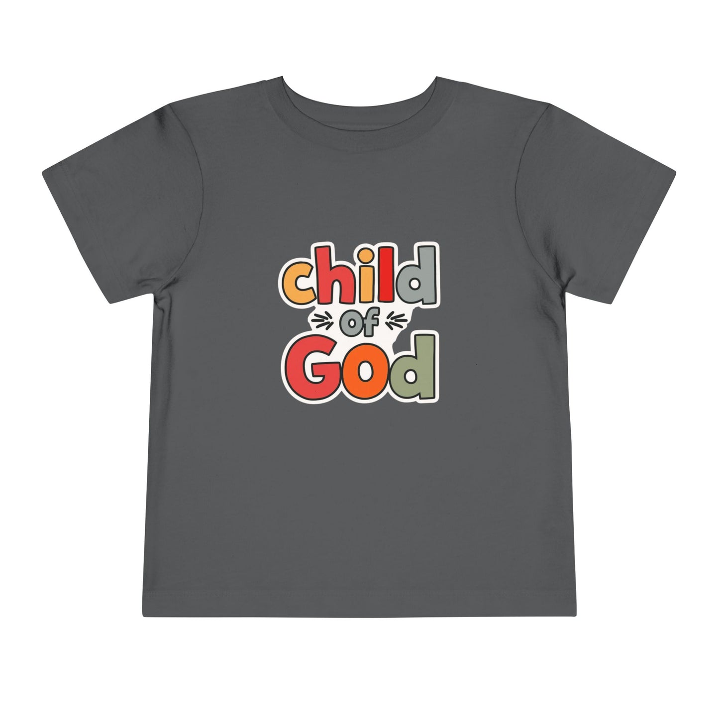 Child of God Toddler Tee — Colorful Religious Graphic Shirt