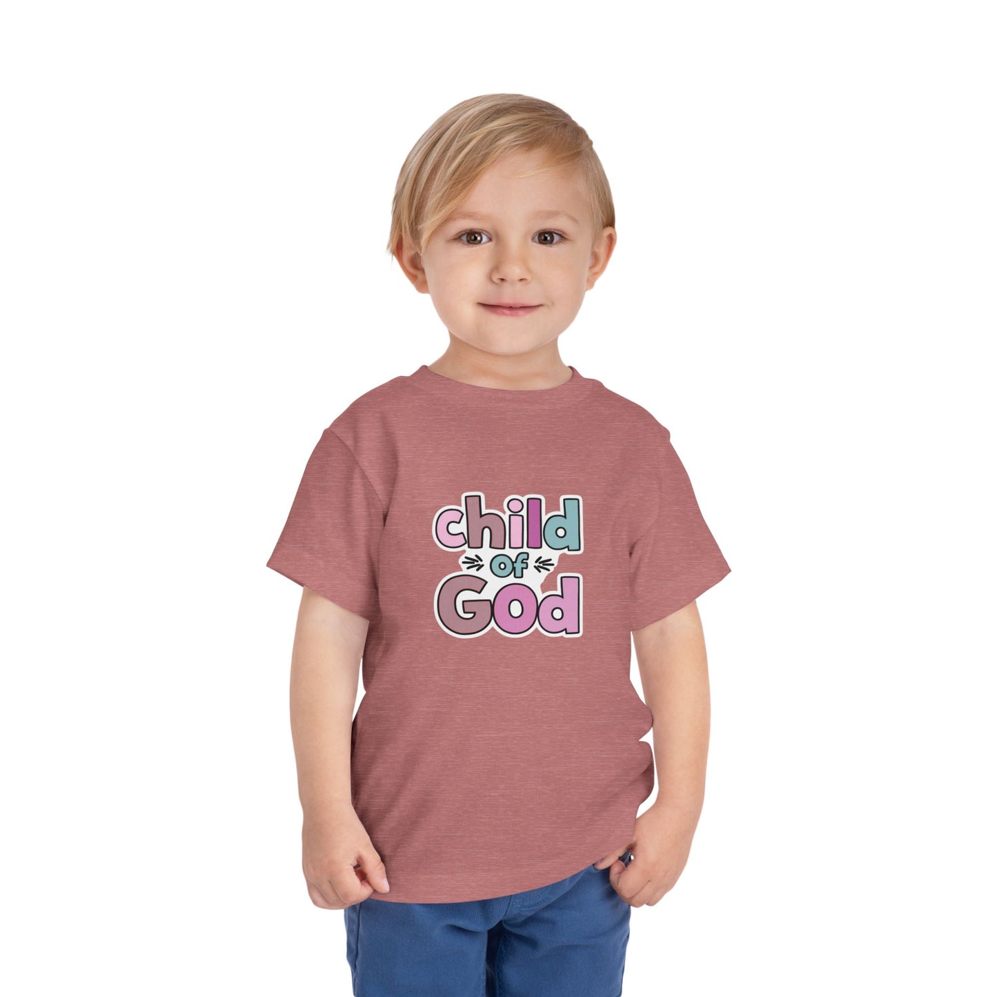 Toddler Tee - "Child of God" Pastel Faith Shirt