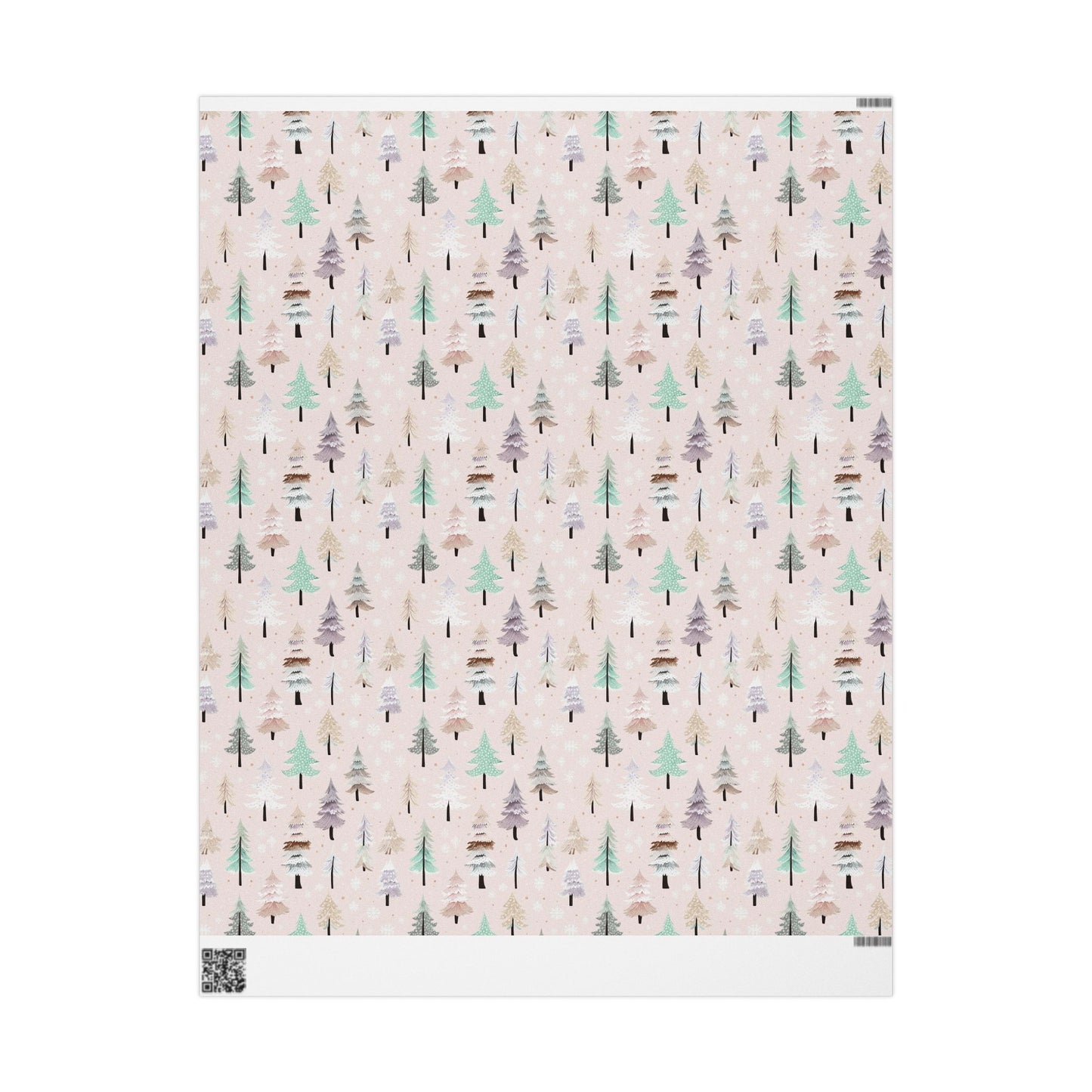 Floral Feather Wrapping Paper Roll — Pastel Botanical Gift Wrap for Weddings & Mother's Day