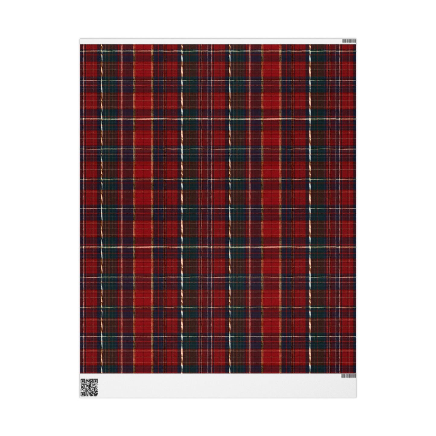 Trendy Plaid Wrapping Paper Roll — Traditional Red & Green Holiday Gift Wrap